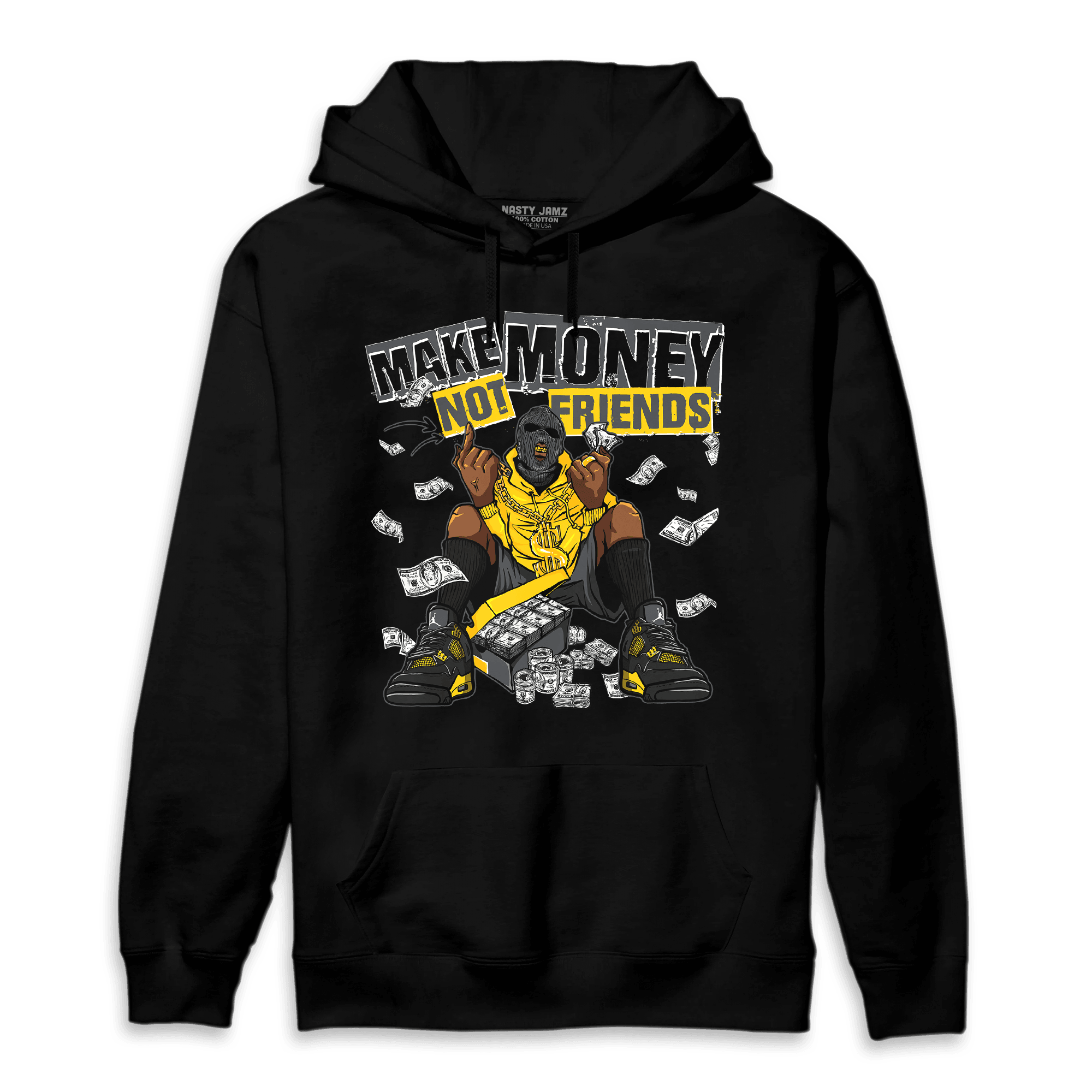 Thunder 4s Hoodie Match Make Money Not Friends - NastyJamz