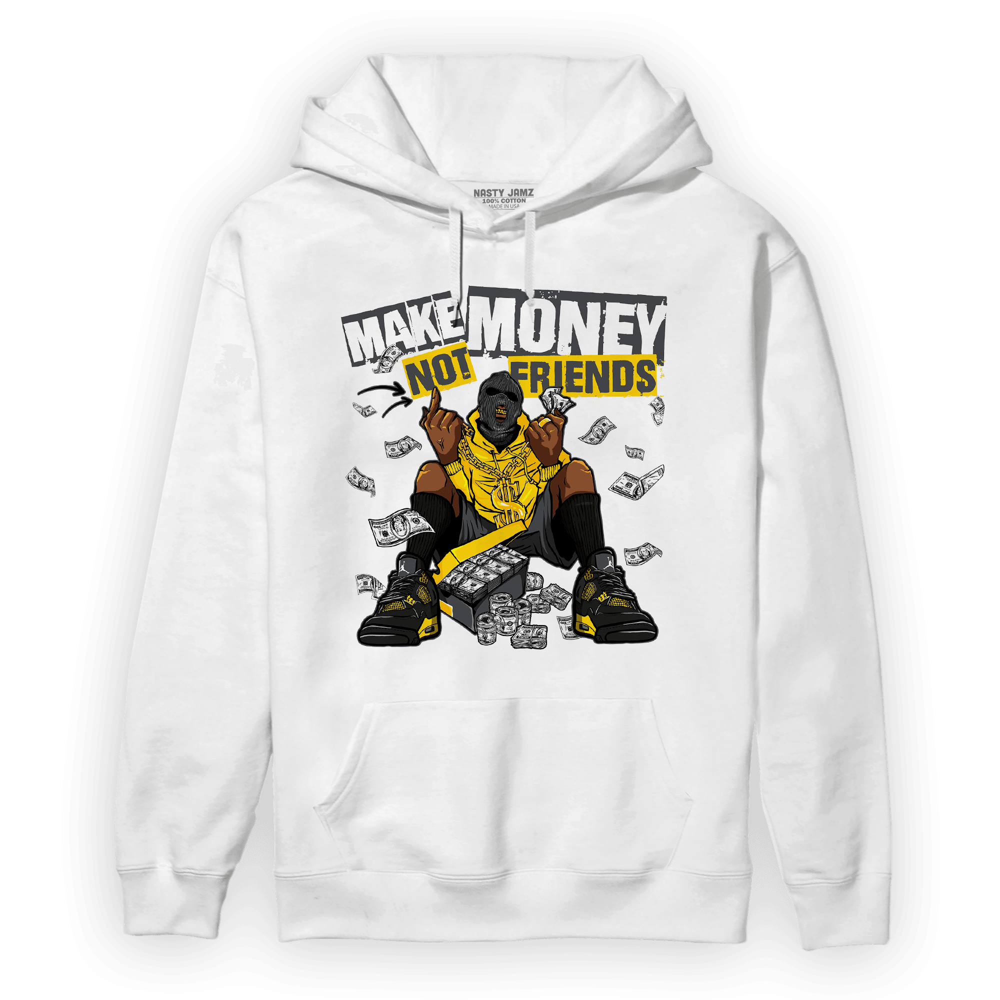 Thunder 4s Hoodie Match Make Money Not Friends - NastyJamz