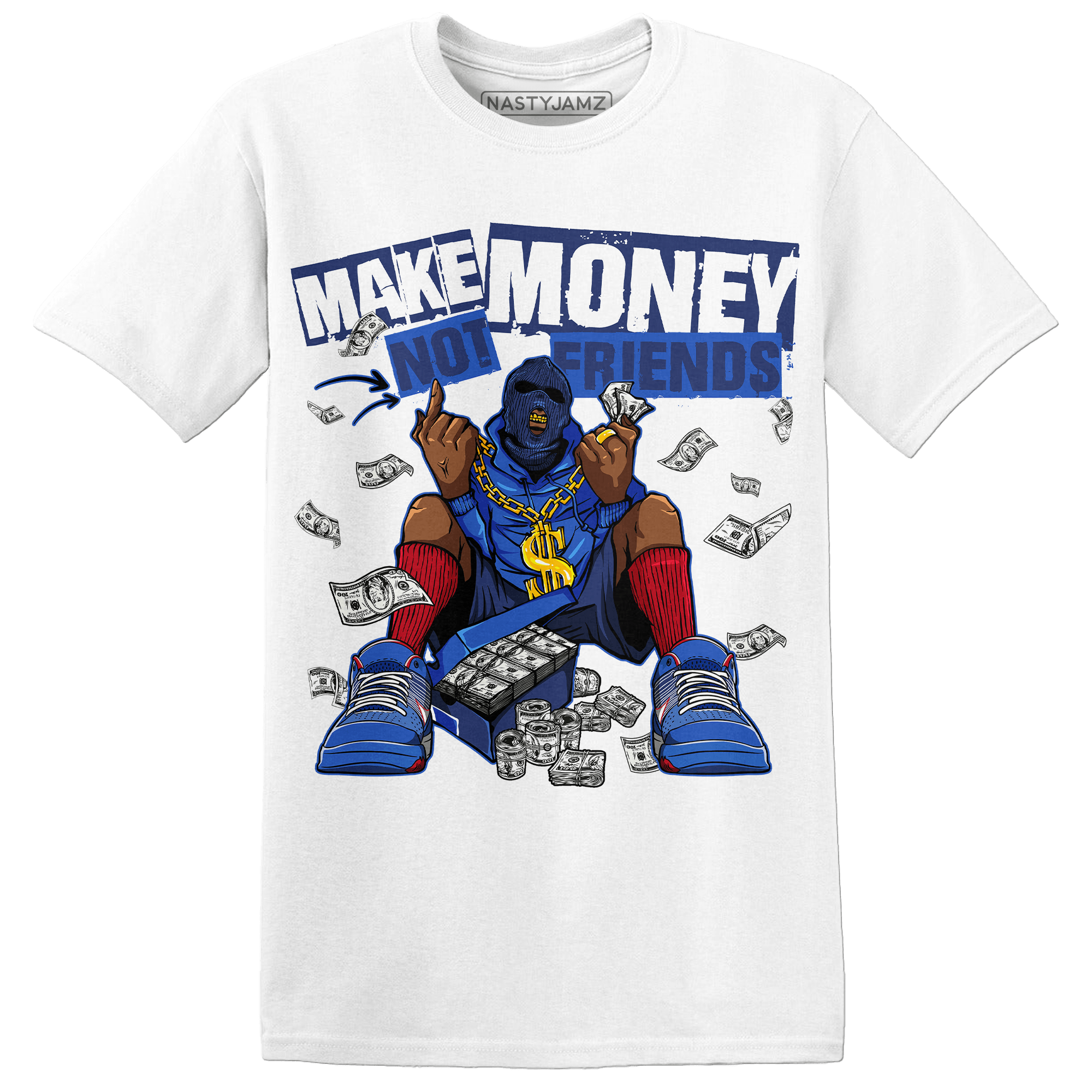 KB 4 Protro Philly T Shirt Match Make Money Not Friends - NastyJamz