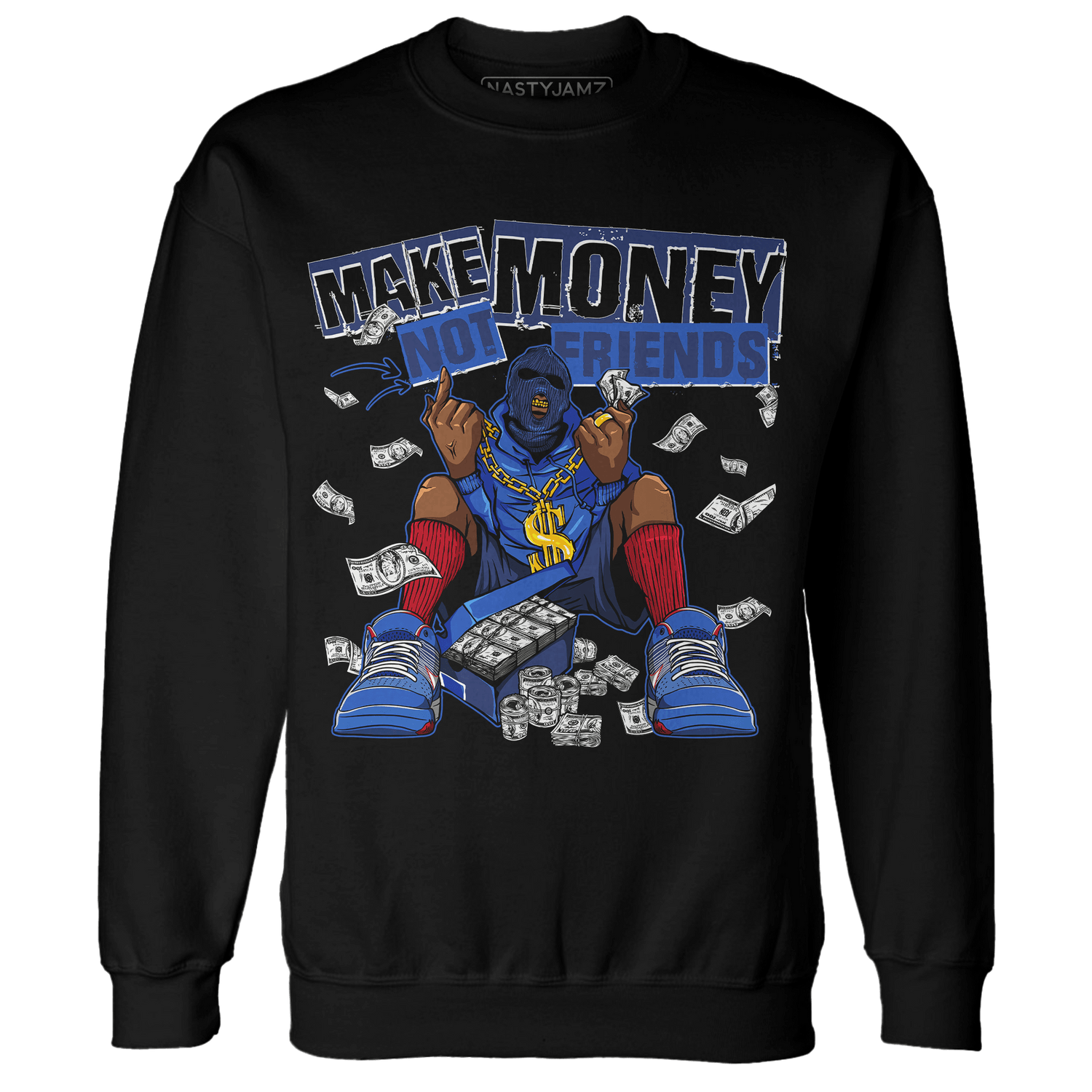 KB 4 Protro Philly Sweatshirt Match Make Money Not Friends - NastyJamz