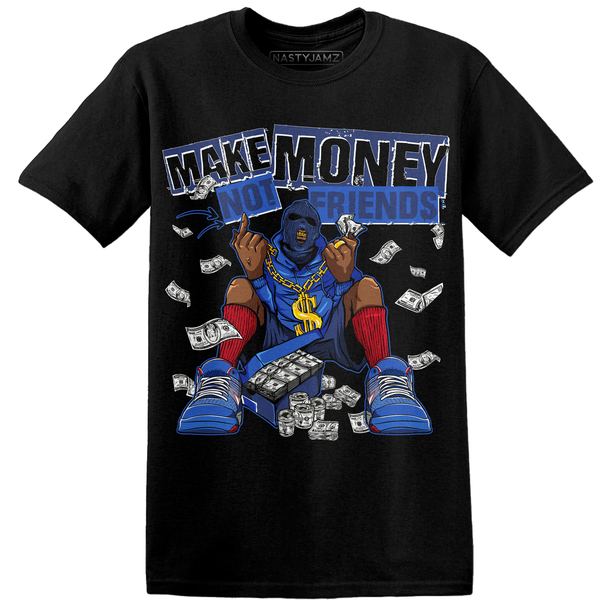 KB 4 Protro Philly T Shirt Match Make Money Not Friends - NastyJamz