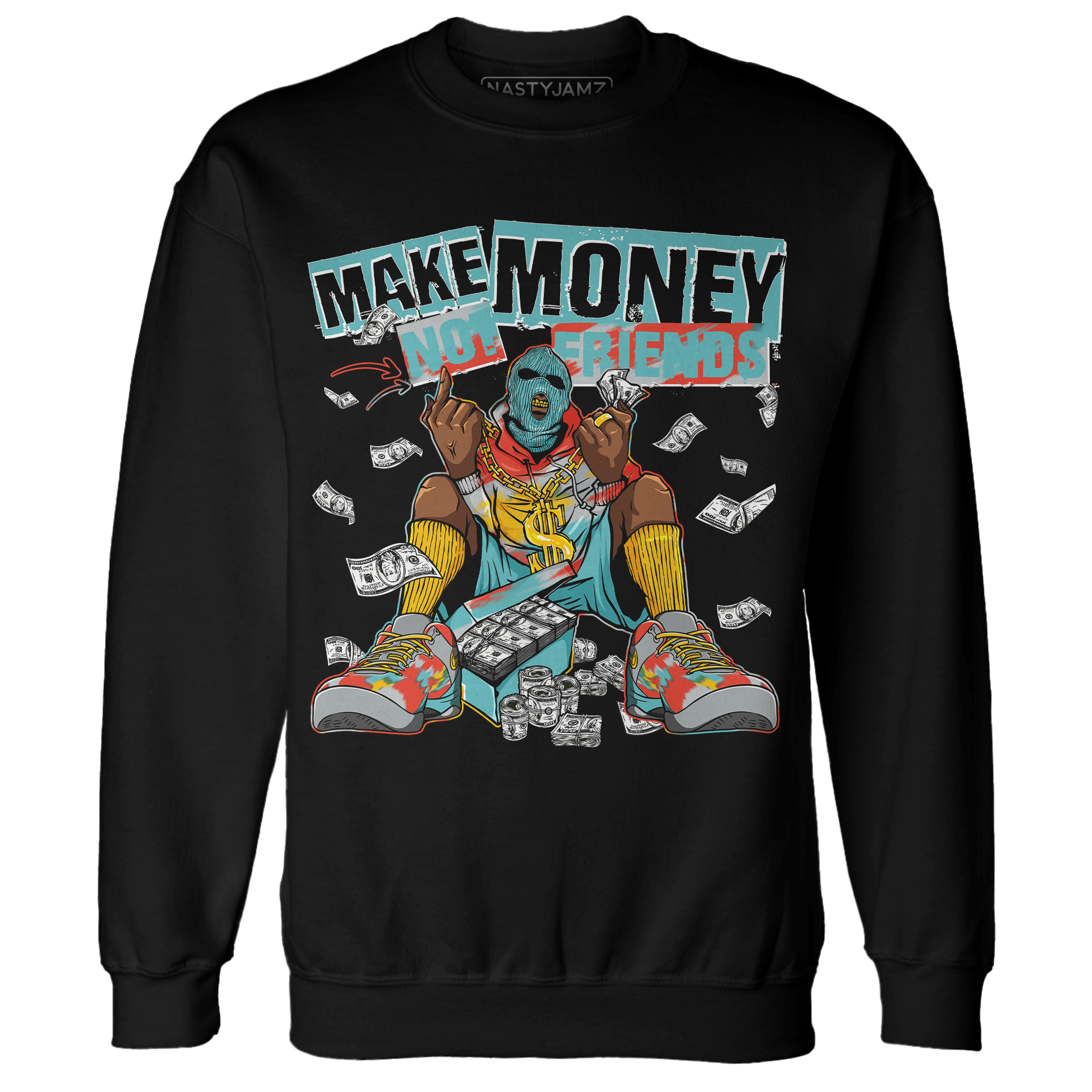 KB 8 Protro Venice Beach Sweatshirt Match Make Money Not Friends - NastyJamz