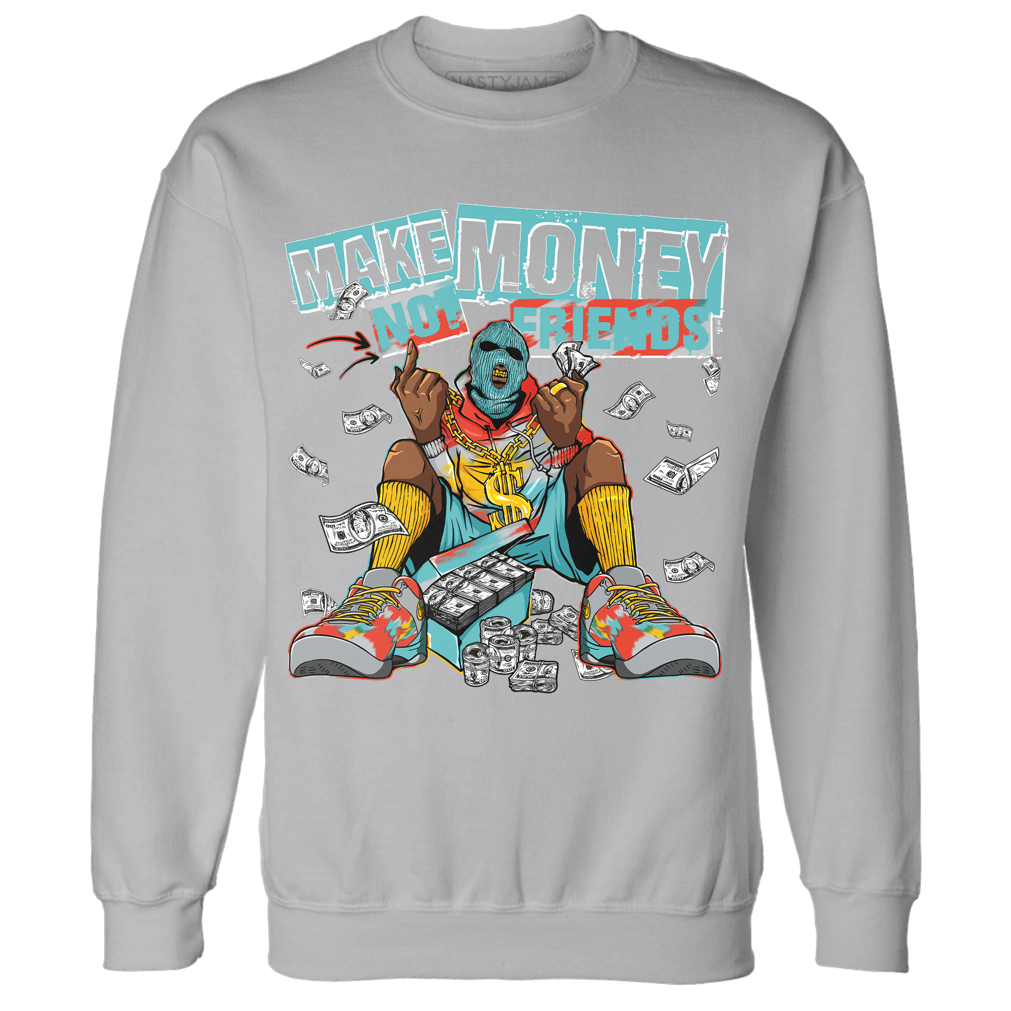 KB 8 Protro Venice Beach Sweatshirt Match Make Money Not Friends - NastyJamz