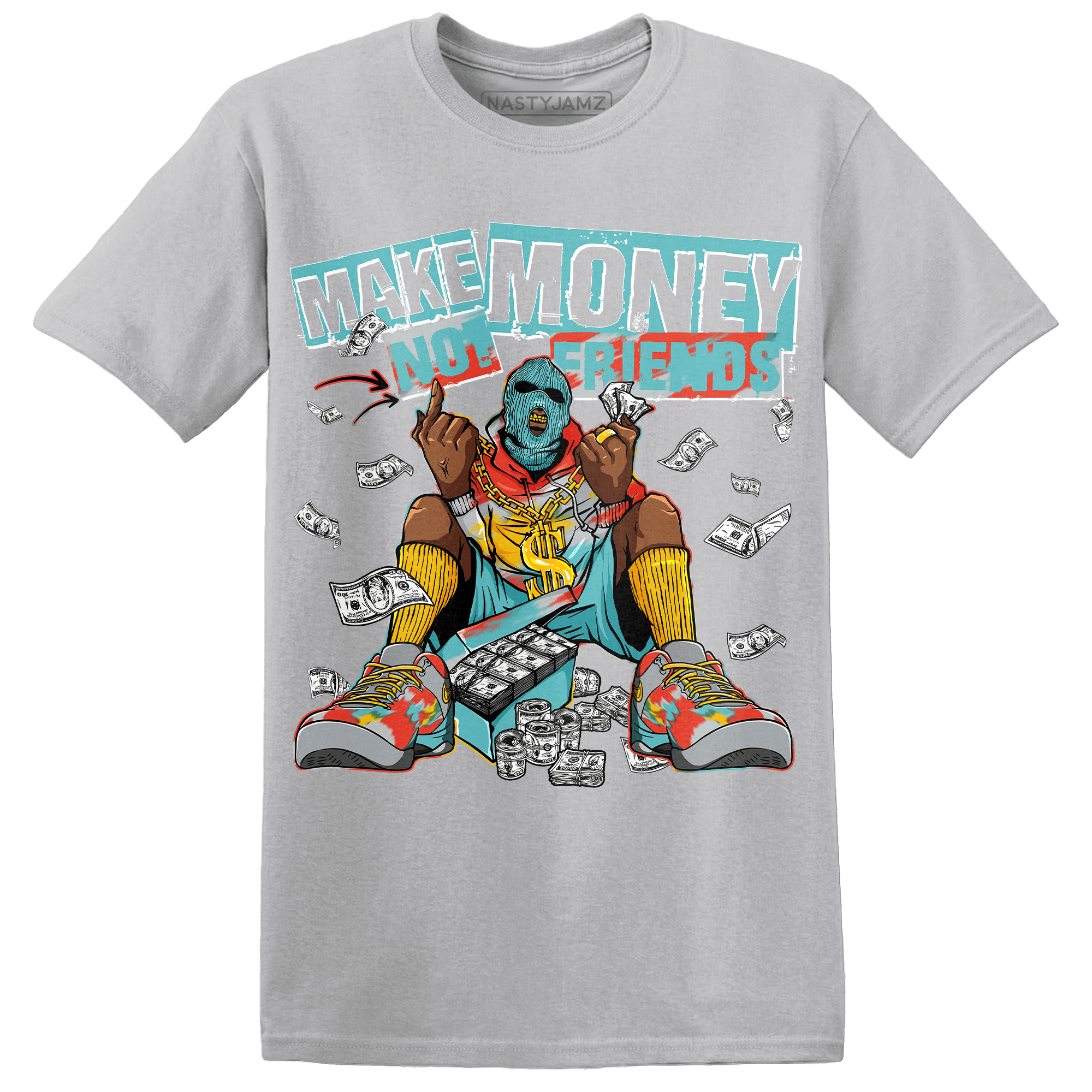 KB 8 Protro Venice Beach T Shirt Match Make Money Not Friends - NastyJamz