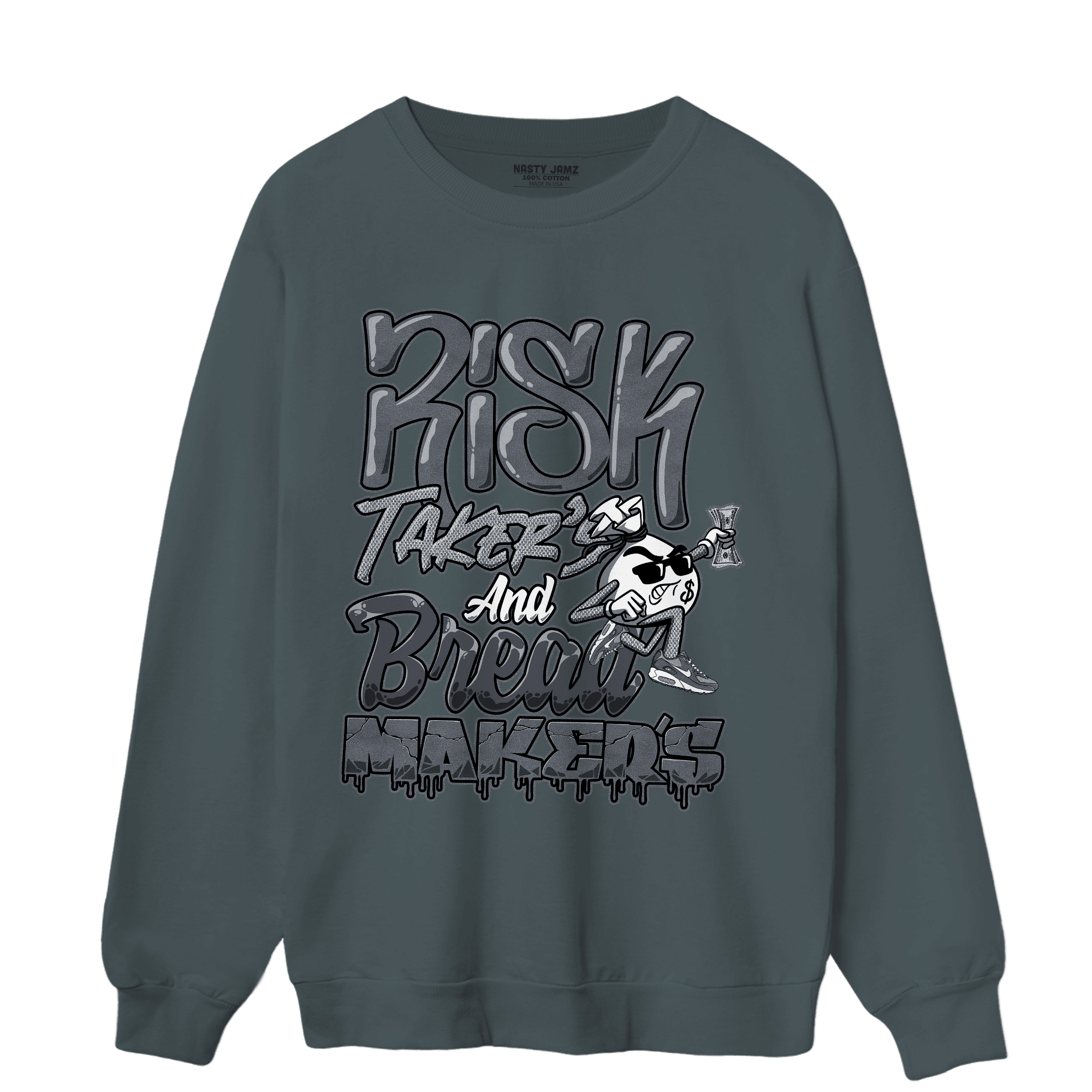 Air Max 90 Iron Grey Sweatshirt Match Making Our Bread - NastyJamz