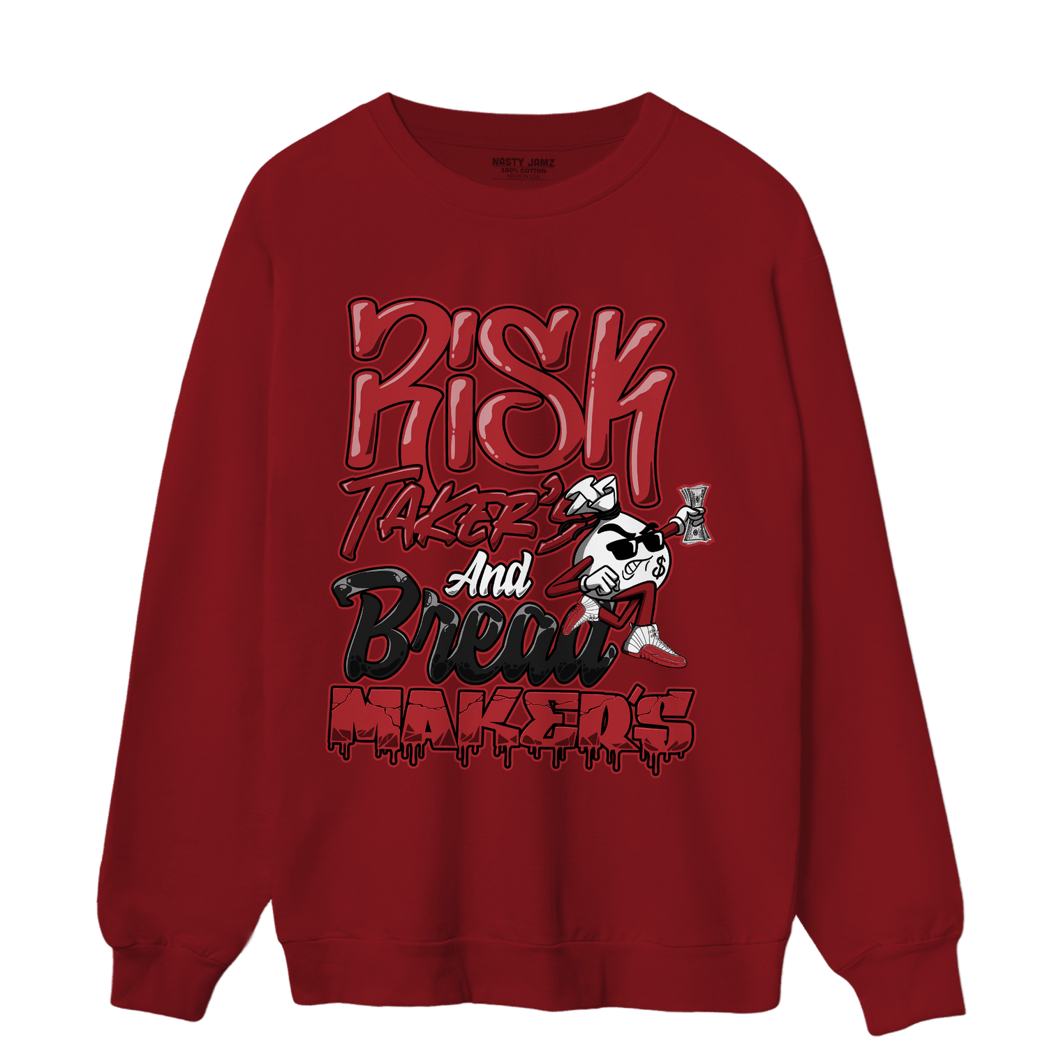 Cherry 12s Sweatshirt Match Making Our Bread - NastyJamz