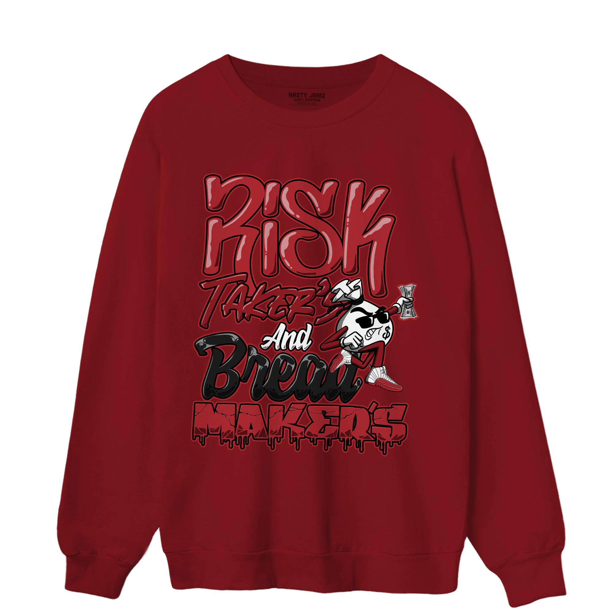 Cherry 12s Sweatshirt Match Making Our Bread - NastyJamz