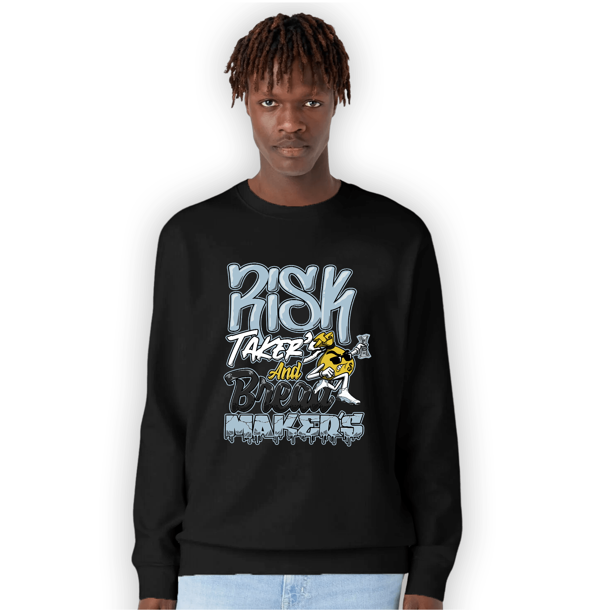 Blue Grey 13s Sweatshirt Match Making Our Bread - NastyJamz