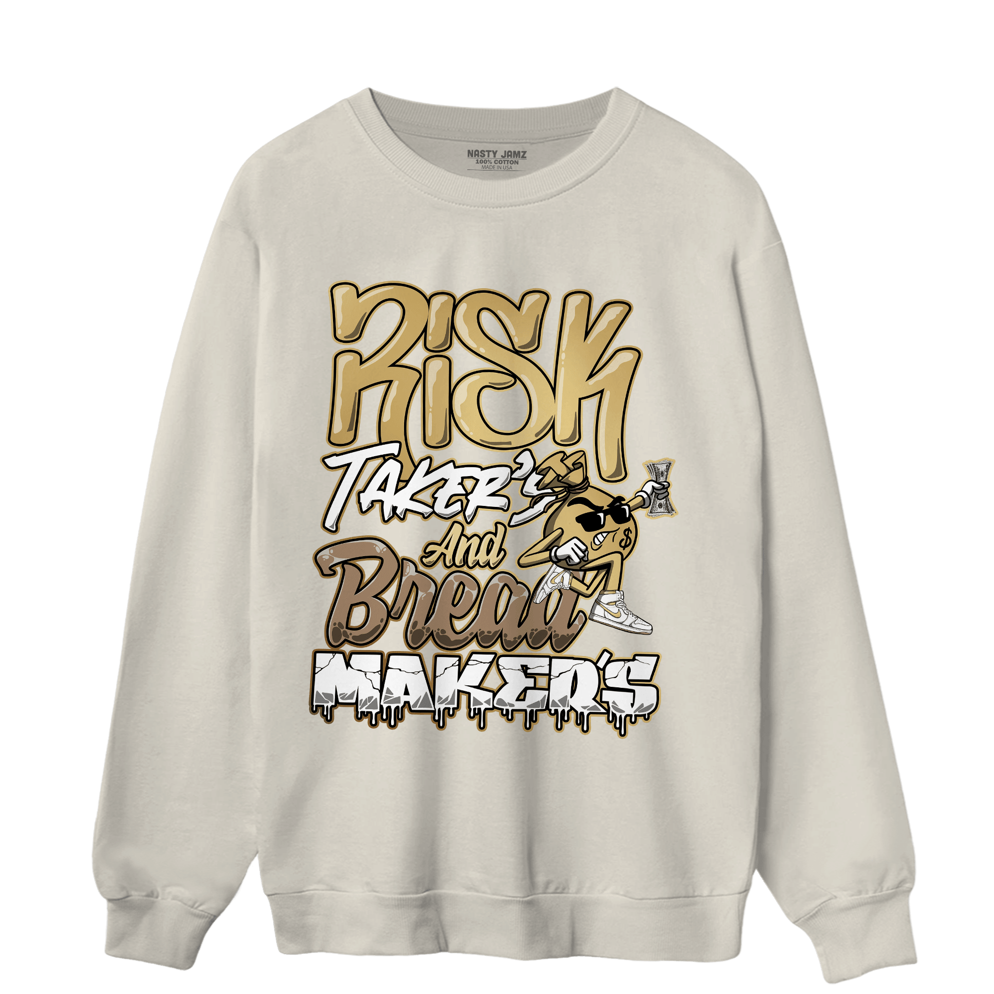 High OG Metallic Gold 1s Sweatshirt Match Making Our Bread - NastyJamz