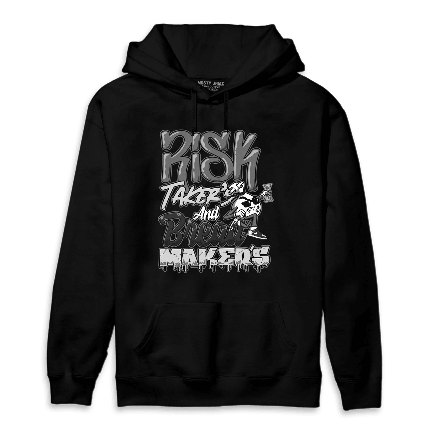 Retro High OG Black White 1s Hoodie Match Making Our Bread - NastyJamz