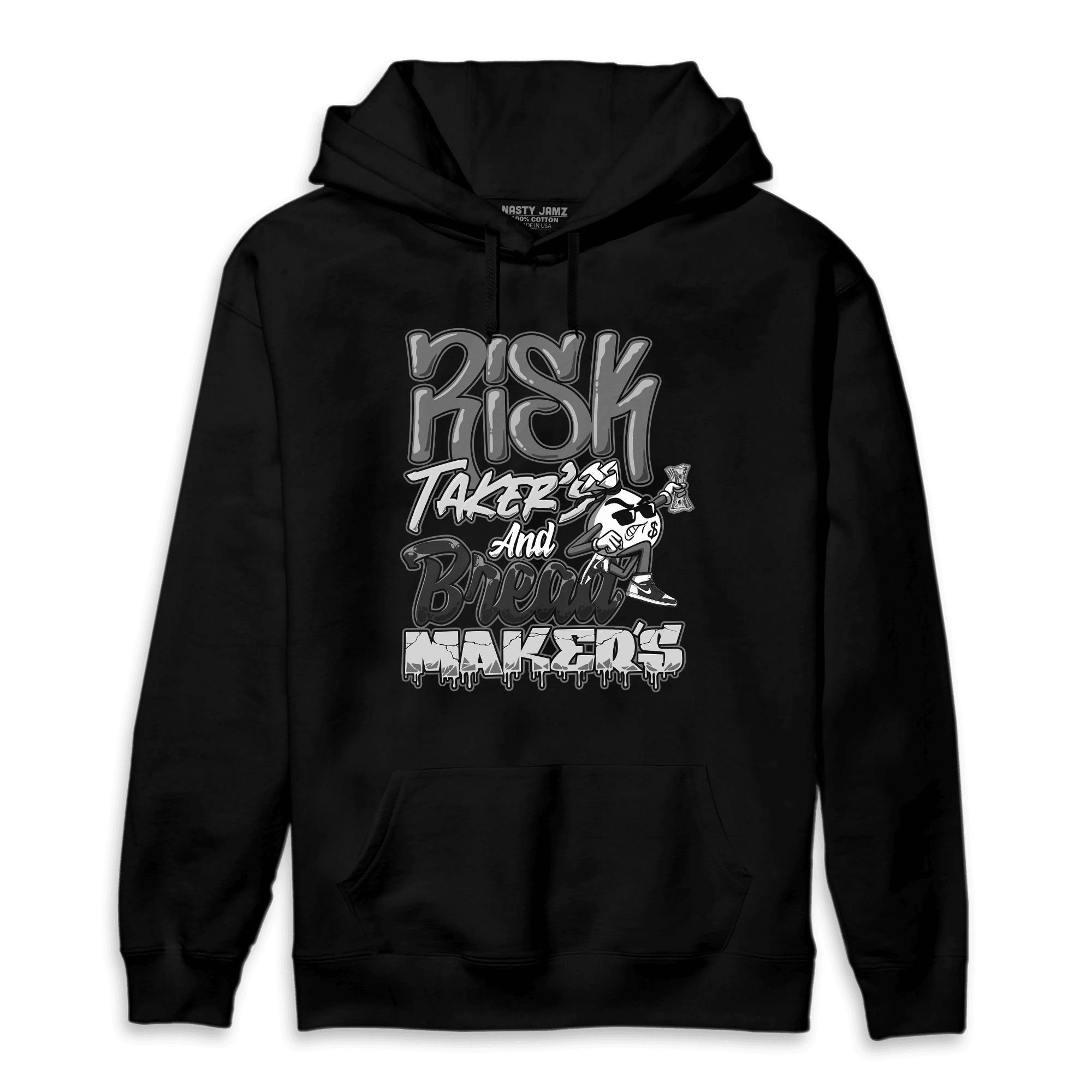 Retro High OG Black White 1s Hoodie Match Making Our Bread - NastyJamz