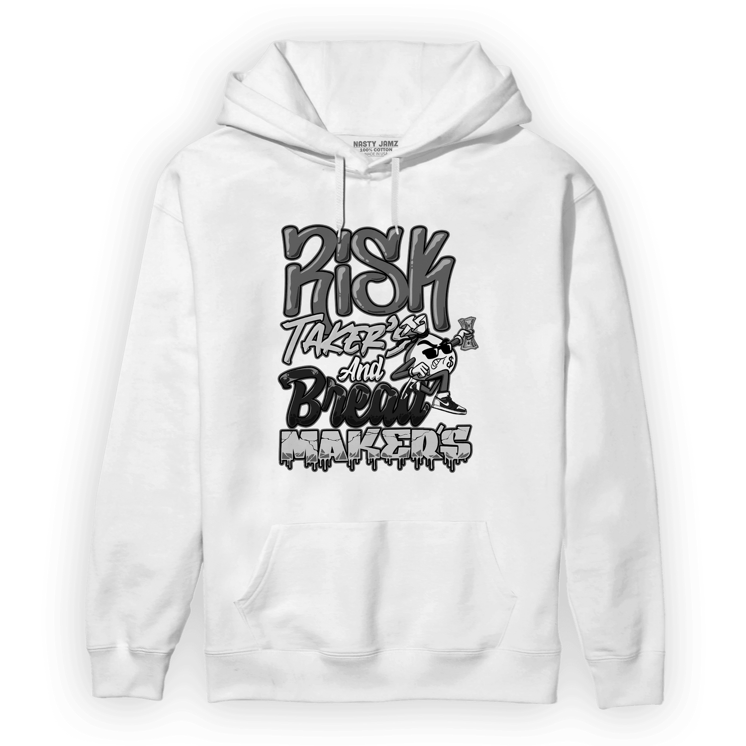 Retro High OG Black White 1s Hoodie Match Making Our Bread - NastyJamz