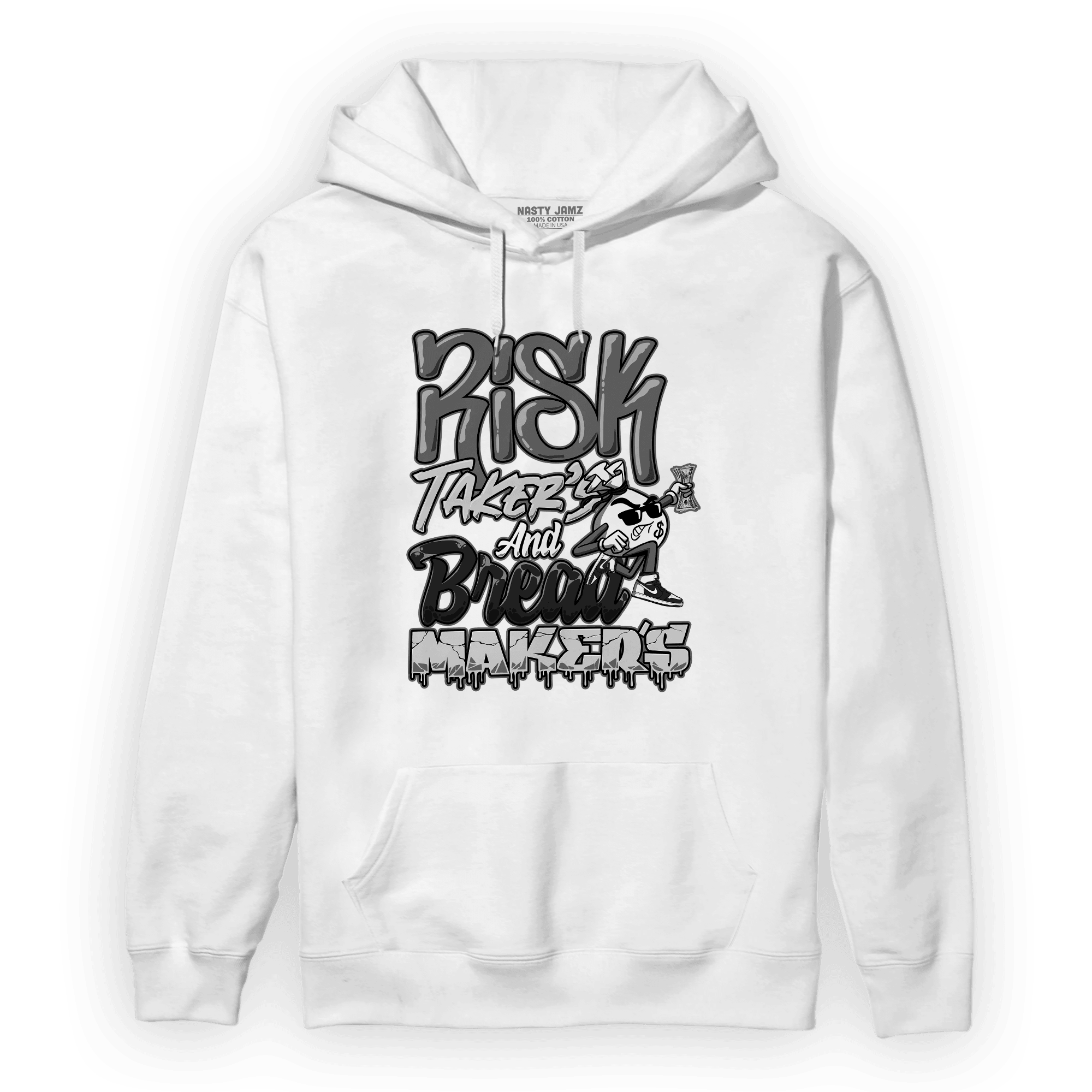 Retro High OG Black White 1s Hoodie Match Making Our Bread - NastyJamz