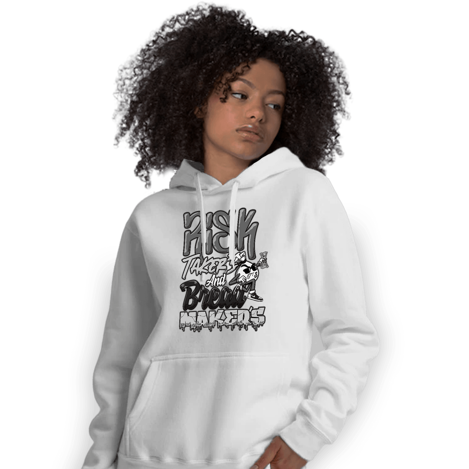 Retro High OG Black White 1s Hoodie Match Making Our Bread - NastyJamz