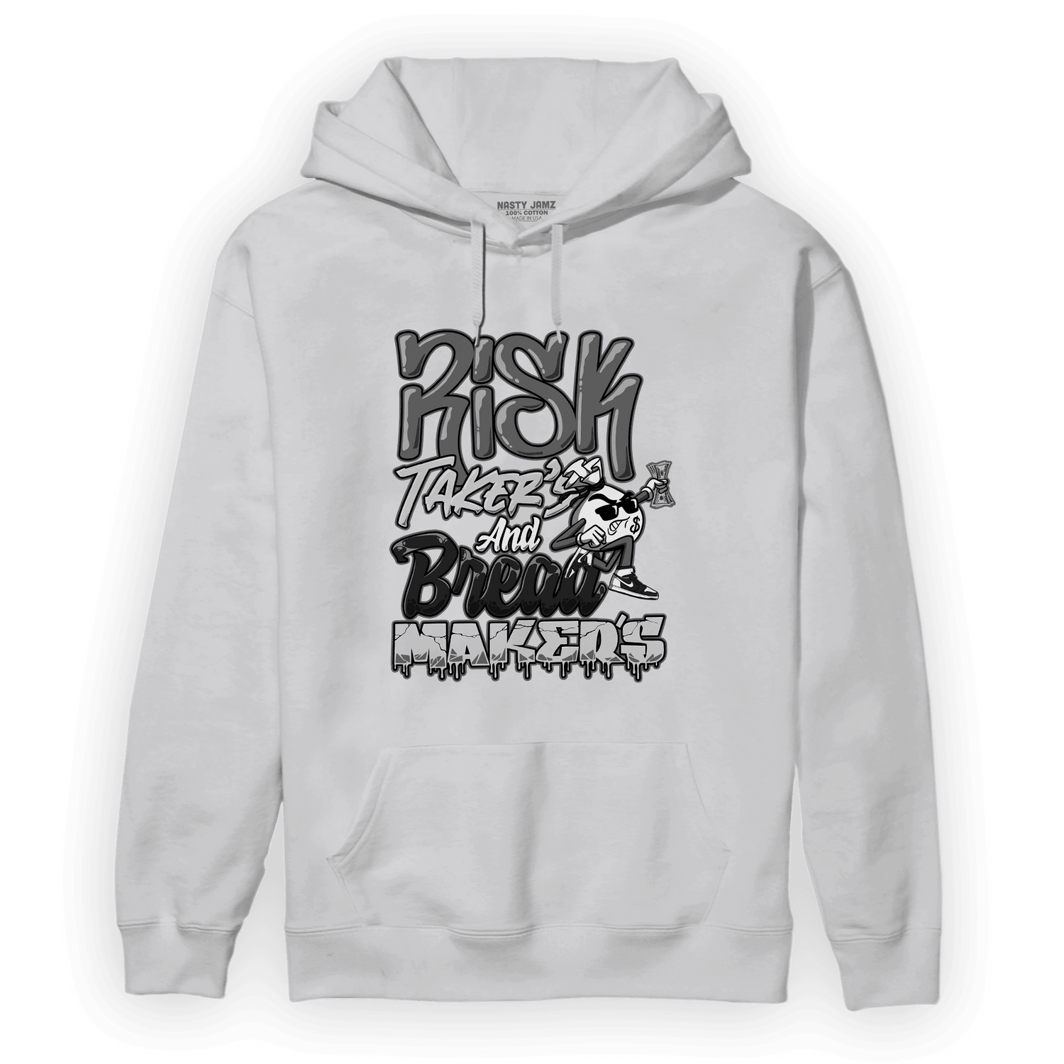 Retro High OG Black White 1s Hoodie Match Making Our Bread - NastyJamz