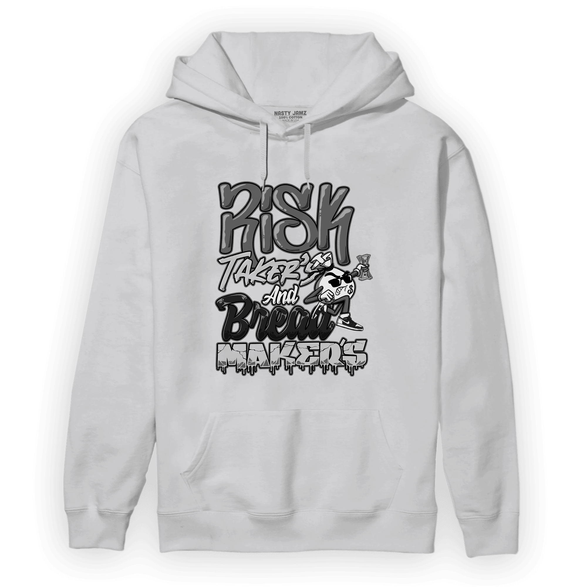 Retro High OG Black White 1s Hoodie Match Making Our Bread - NastyJamz