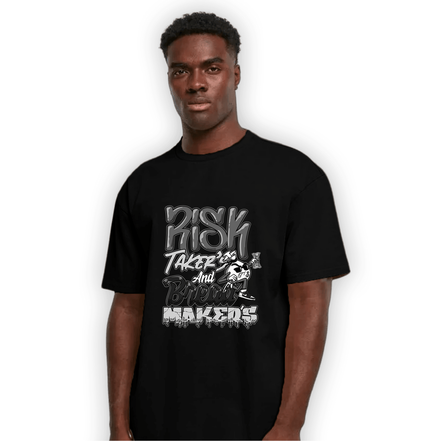 Retro High OG Black White 1s T Shirt Match Making Our Bread - NastyJamz