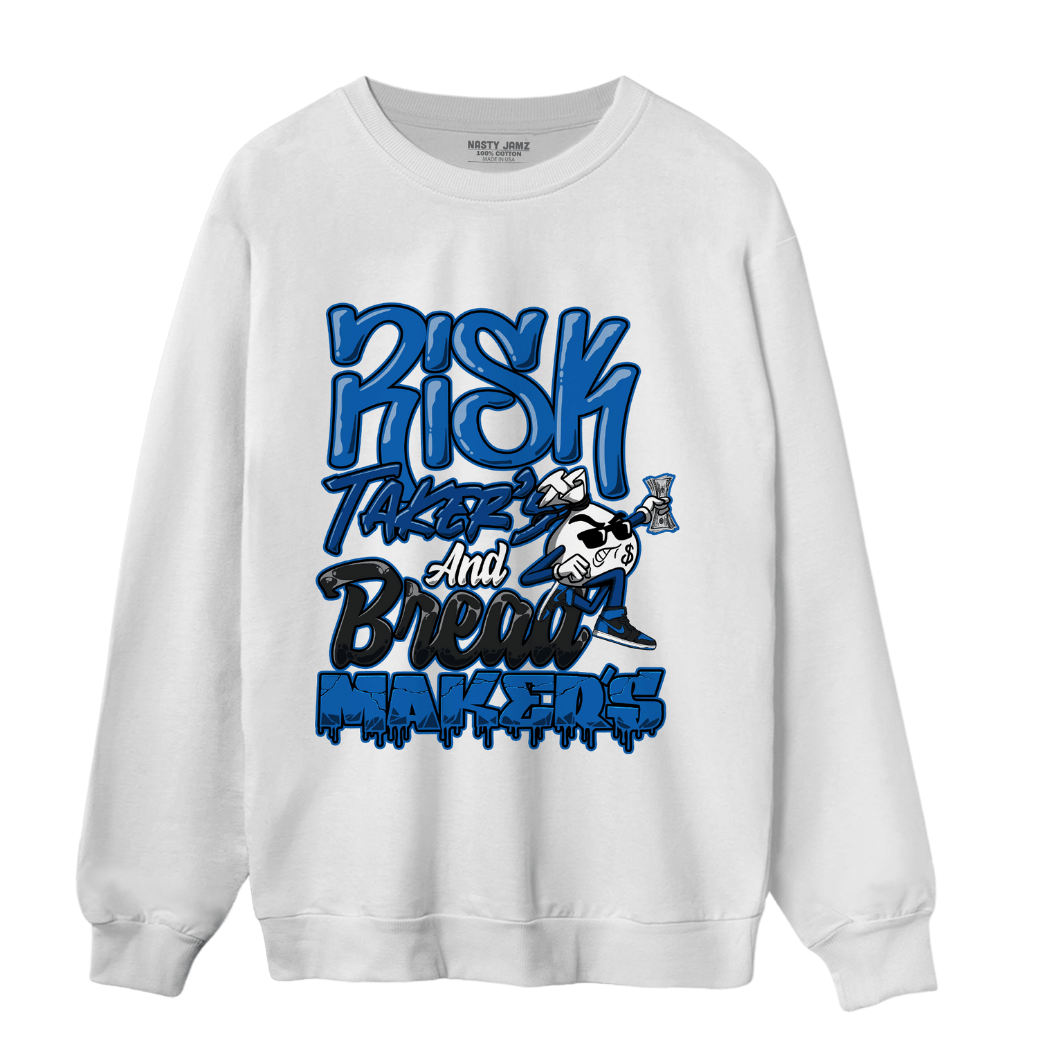 Royal Reimagined 1s Sweatshirt Match Making Our Bread - NastyJamz