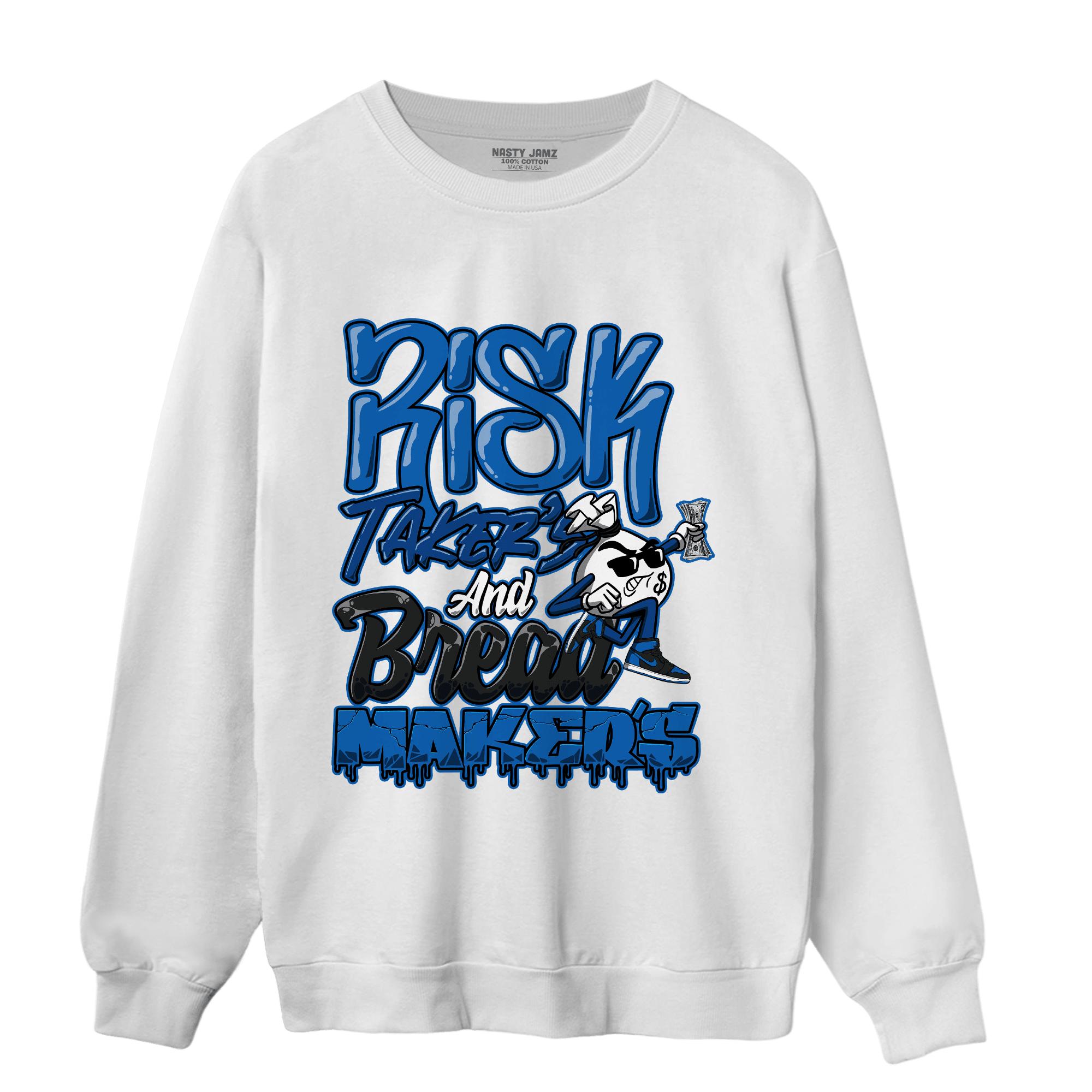 Royal Reimagined 1s Sweatshirt Match Making Our Bread - NastyJamz