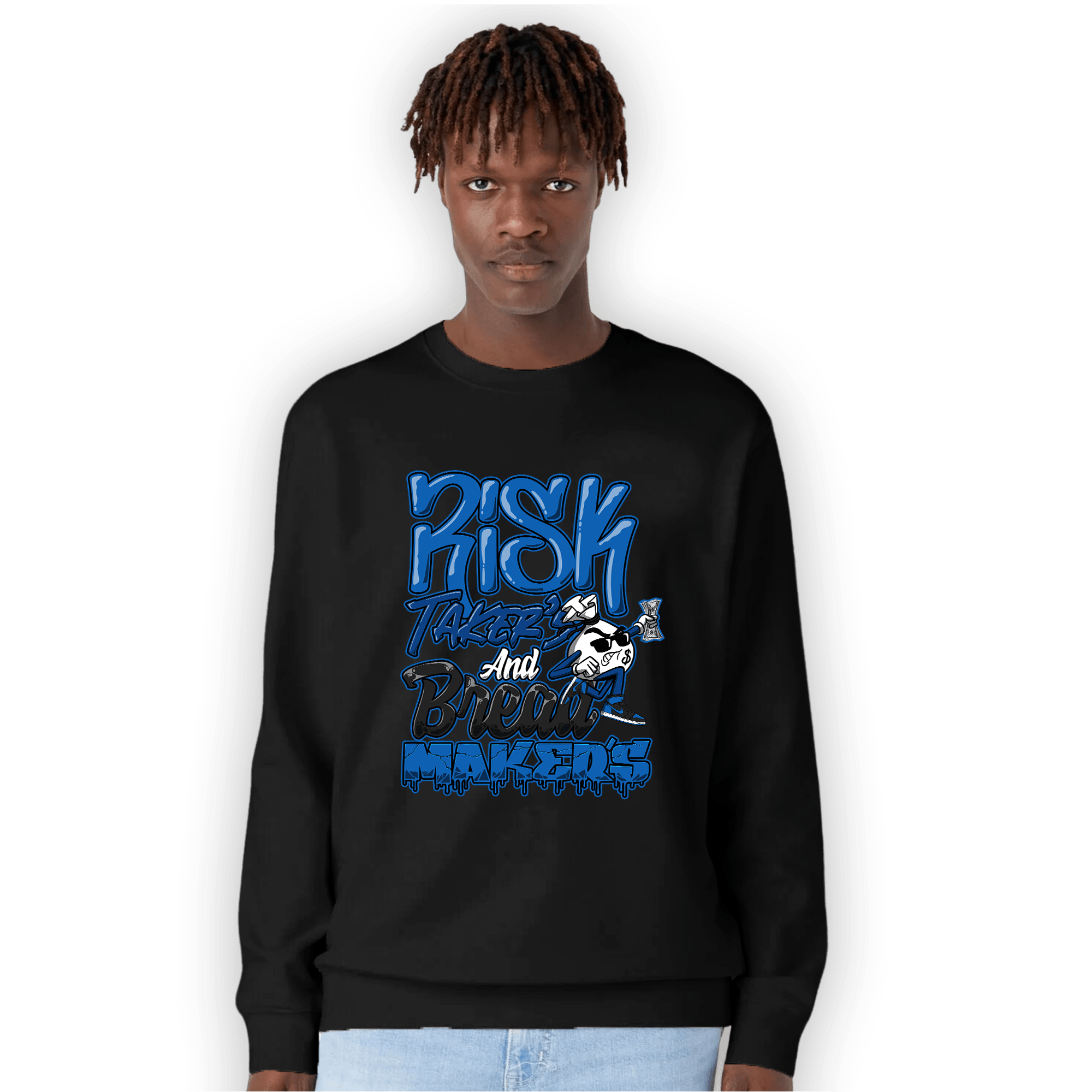 Royal Reimagined 1s Sweatshirt Match Making Our Bread - NastyJamz