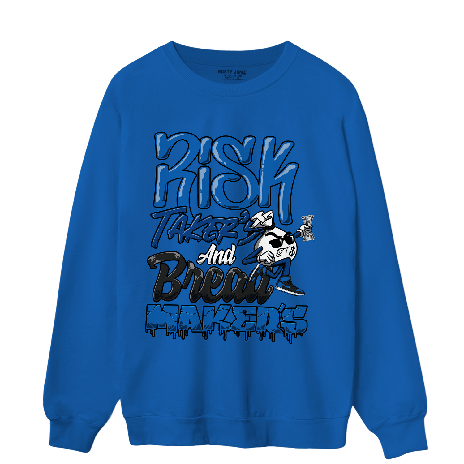 Royal Reimagined 1s Sweatshirt Match Making Our Bread - NastyJamz