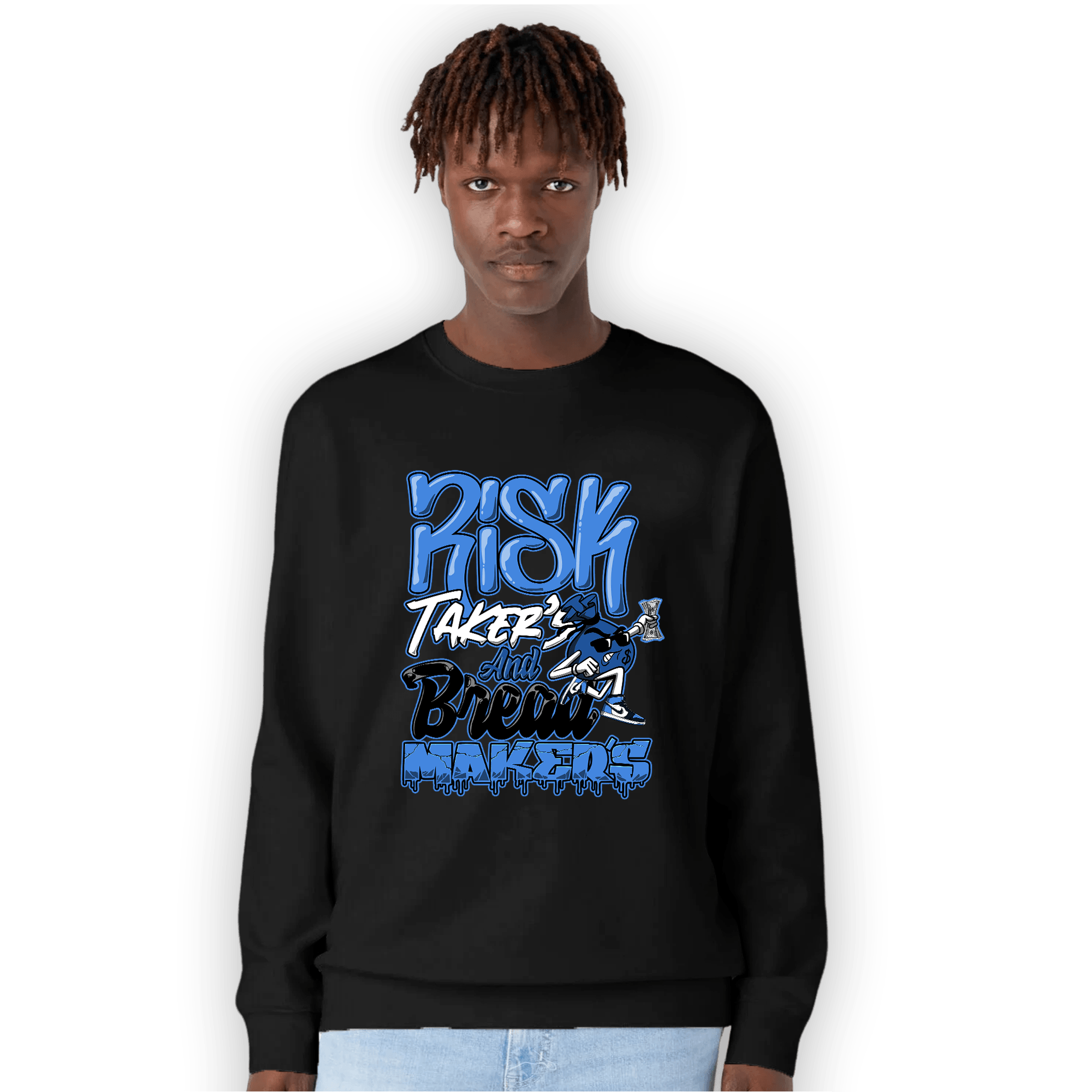 University Blue Toe 1s Sweatshirt Match Making Our Bread - NastyJamz