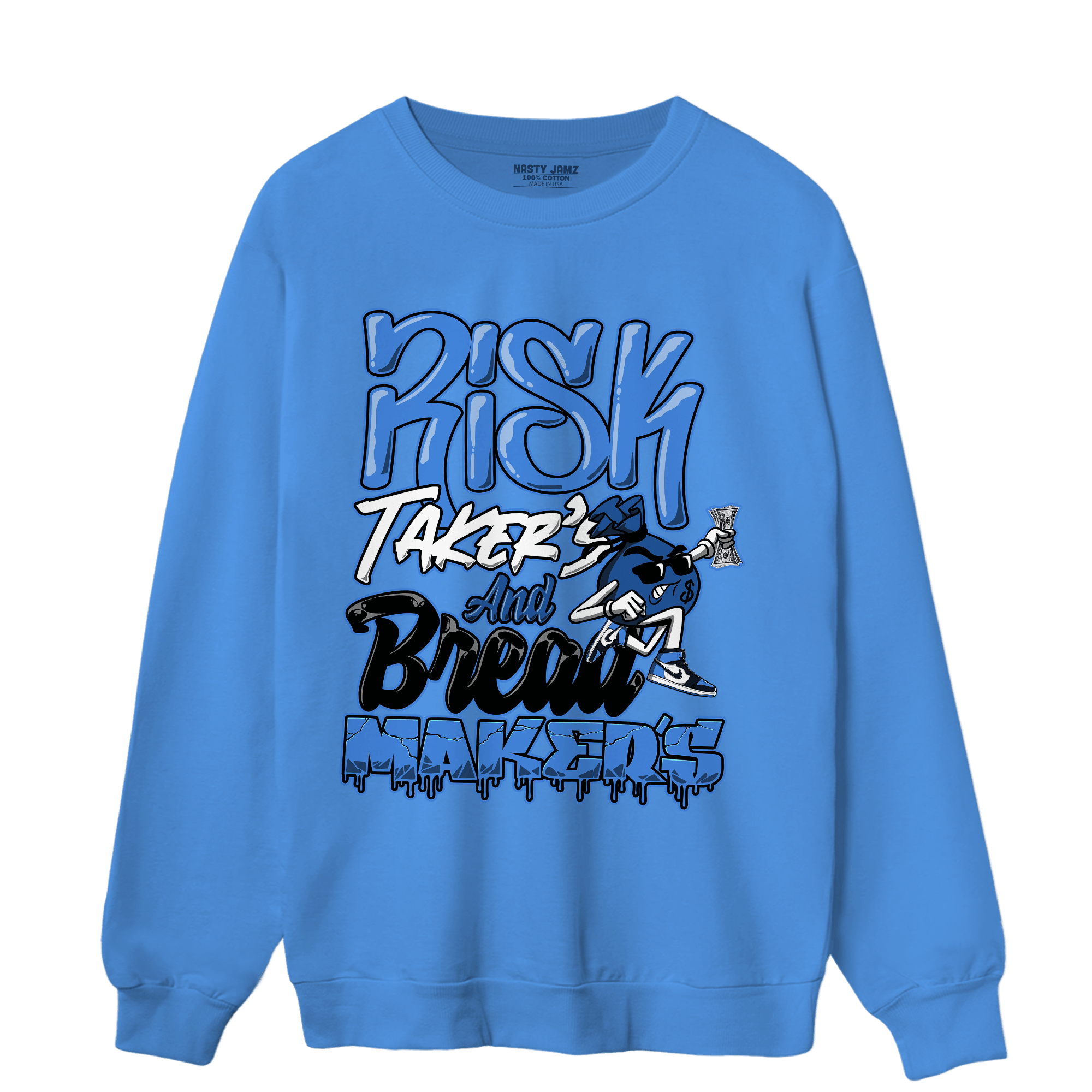 University Blue Toe 1s Sweatshirt Match Making Our Bread - NastyJamz