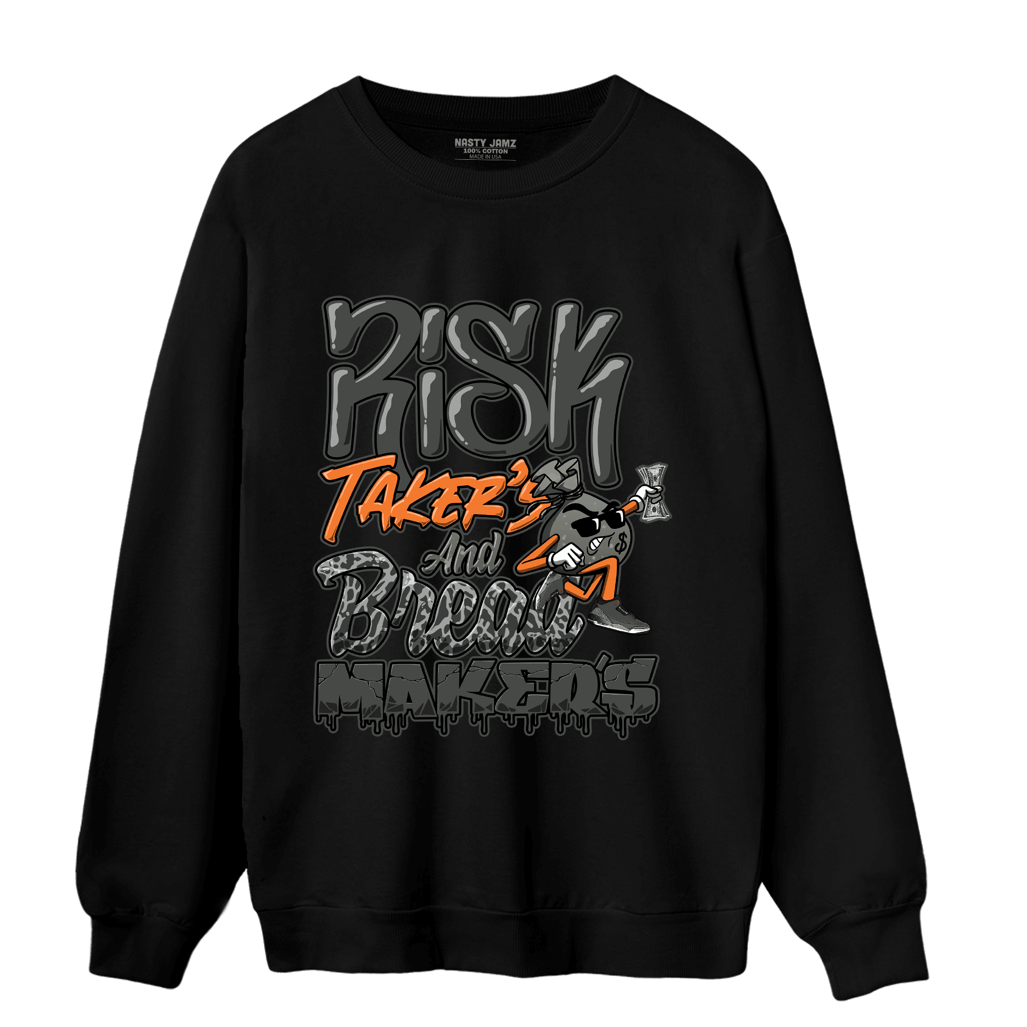 Fear Pack 3s Sweatshirt Match Making Our Bread - NastyJamz