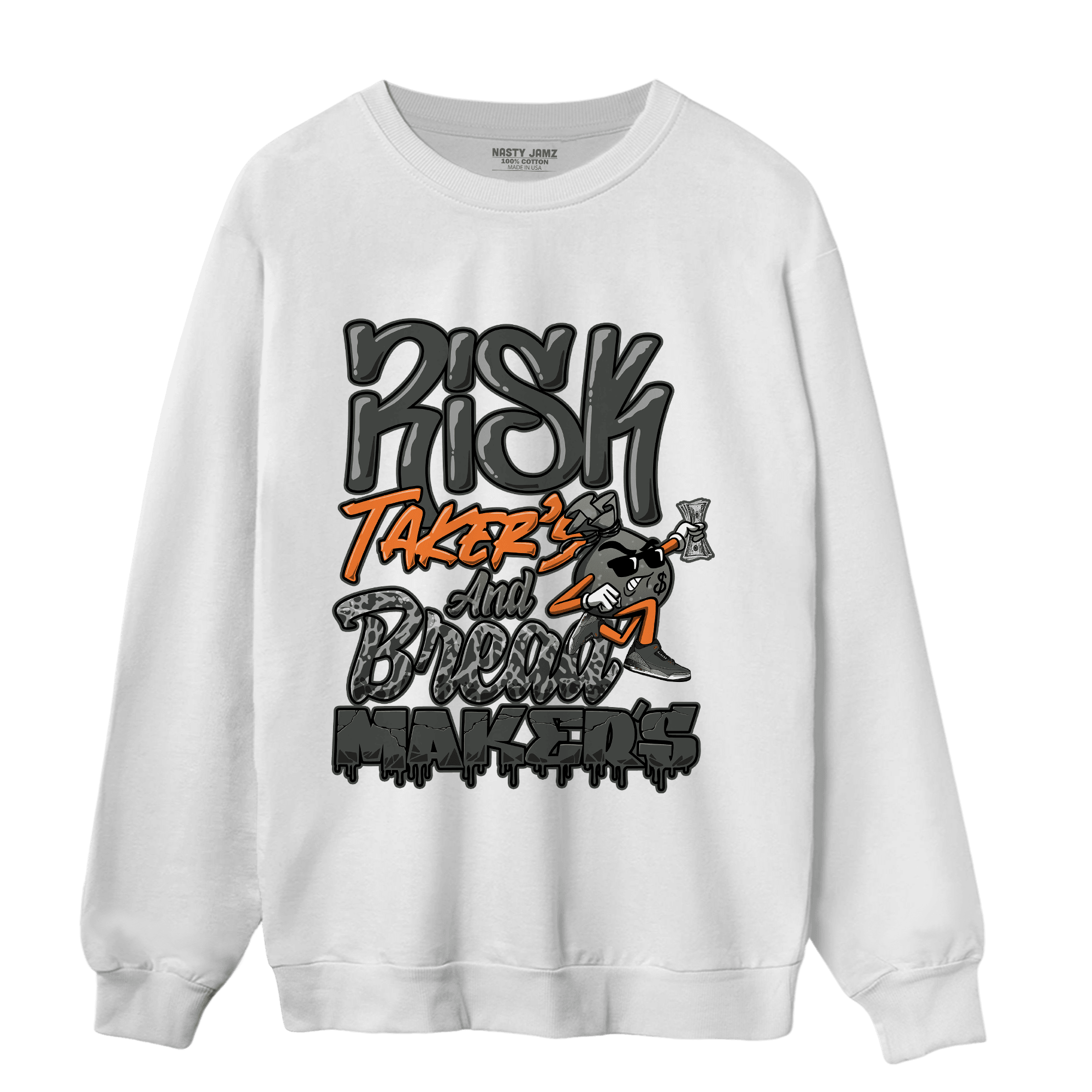 Fear Pack 3s Sweatshirt Match Making Our Bread - NastyJamz