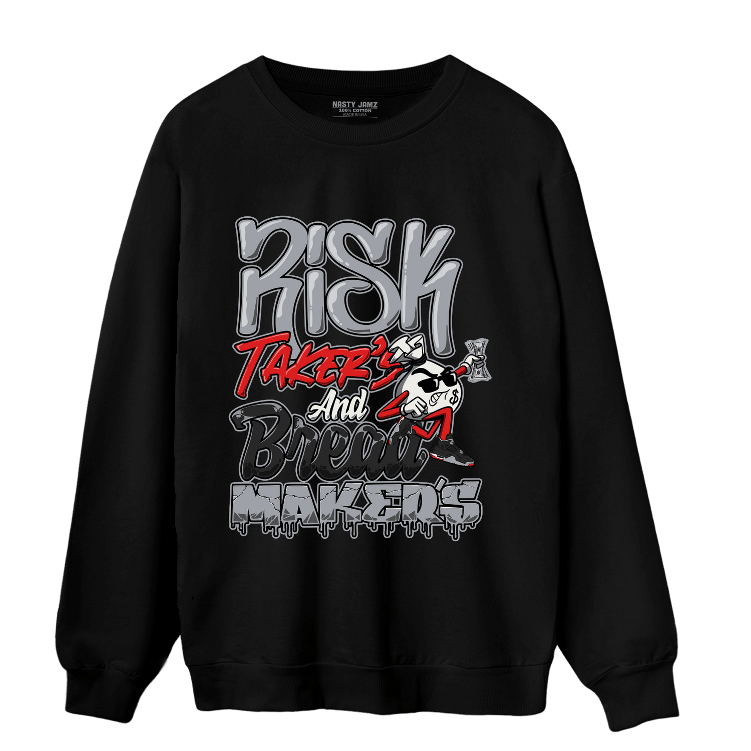 Bred Reimagined 4s Sweatshirt Match Making Our Bread - NastyJamz