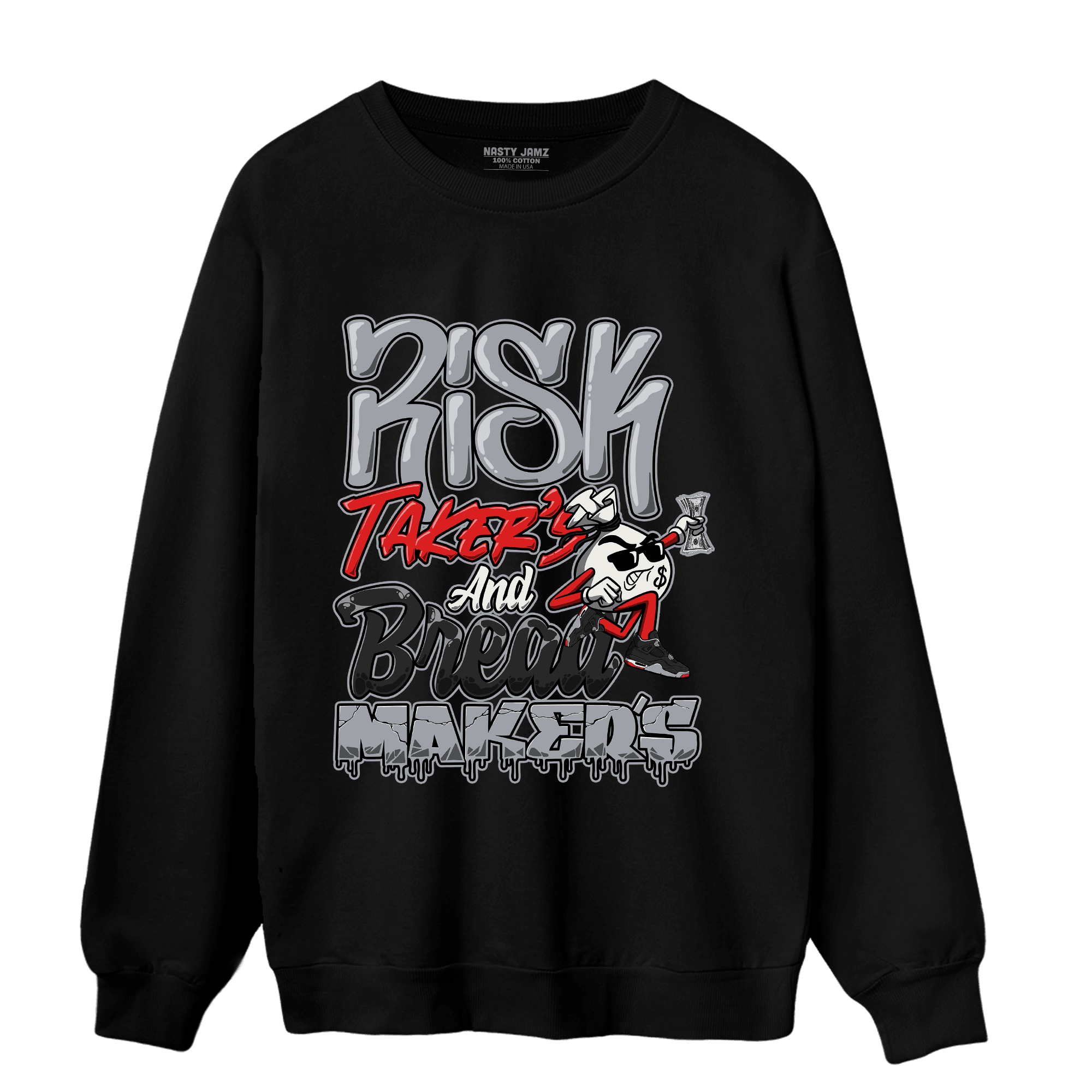 Bred Reimagined 4s Sweatshirt Match Making Our Bread - NastyJamz