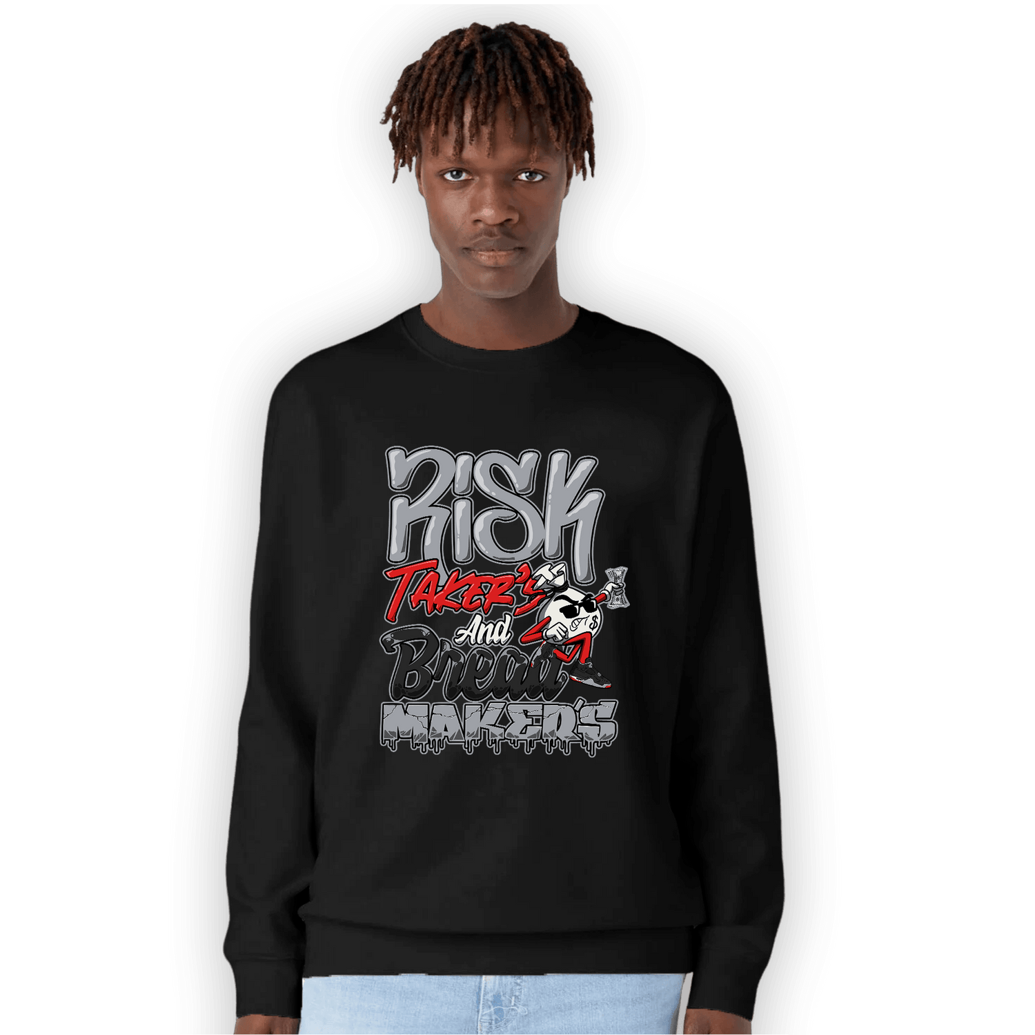 Bred Reimagined 4s Sweatshirt Match Making Our Bread - NastyJamz