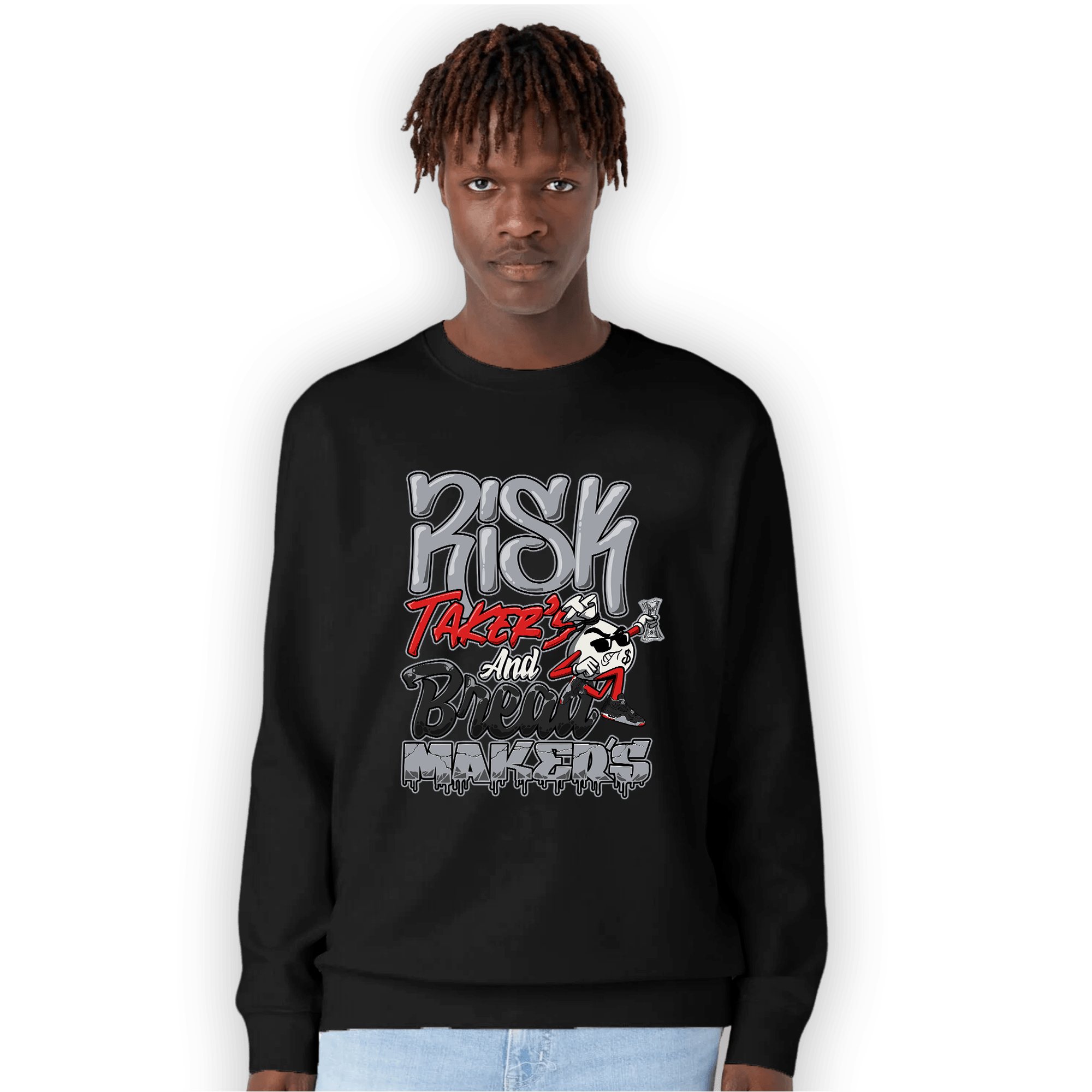 Bred Reimagined 4s Sweatshirt Match Making Our Bread - NastyJamz