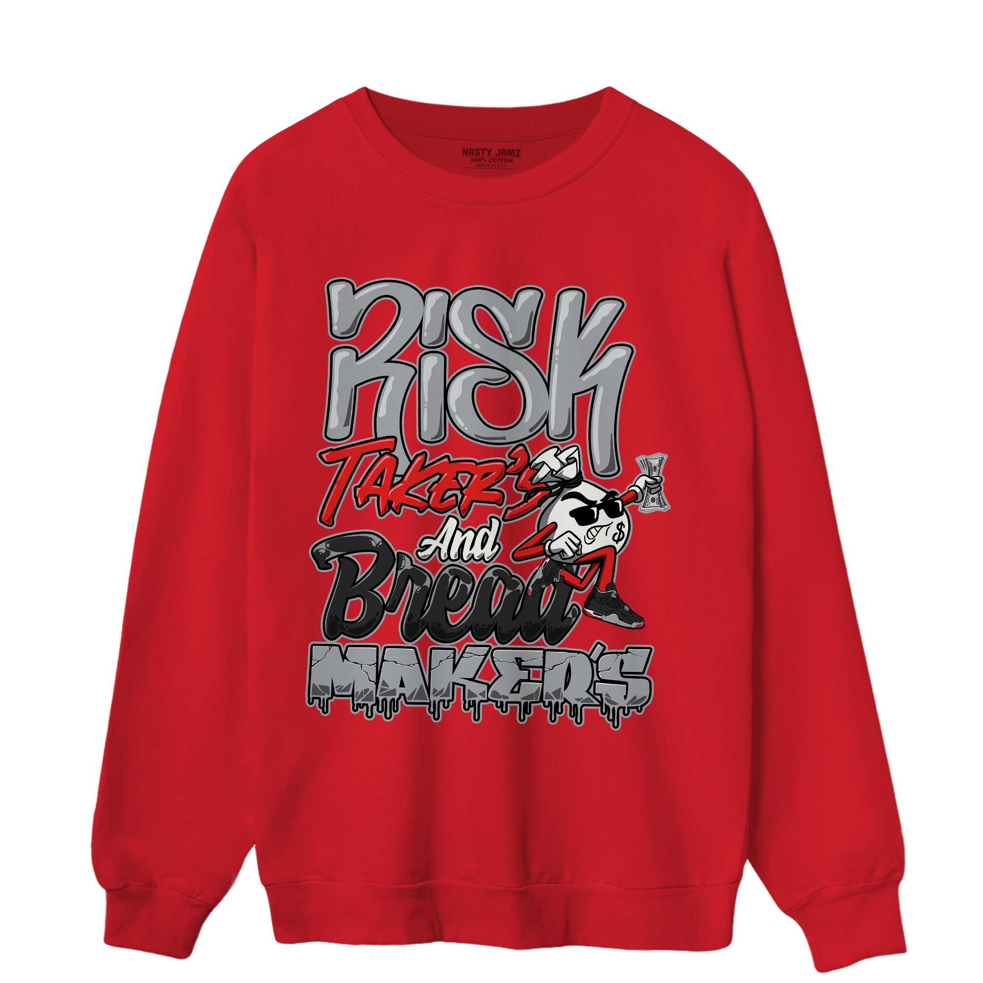 Bred Reimagined 4s Sweatshirt Match Making Our Bread - NastyJamz