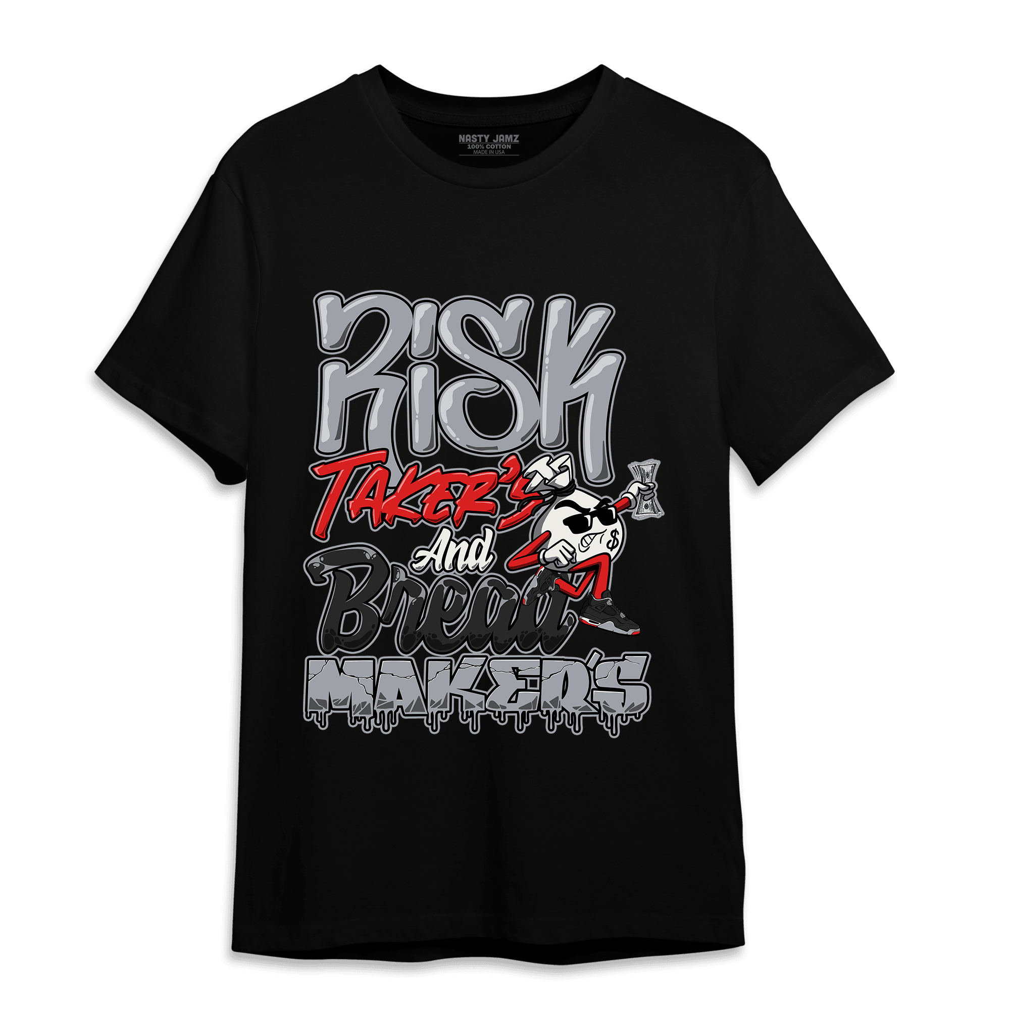 Bred Reimagined 4s T Shirt Match Making Our Bread - NastyJamz