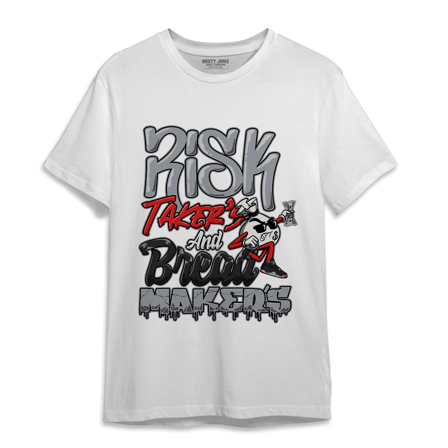 Bred Reimagined 4s T Shirt Match Making Our Bread - NastyJamz