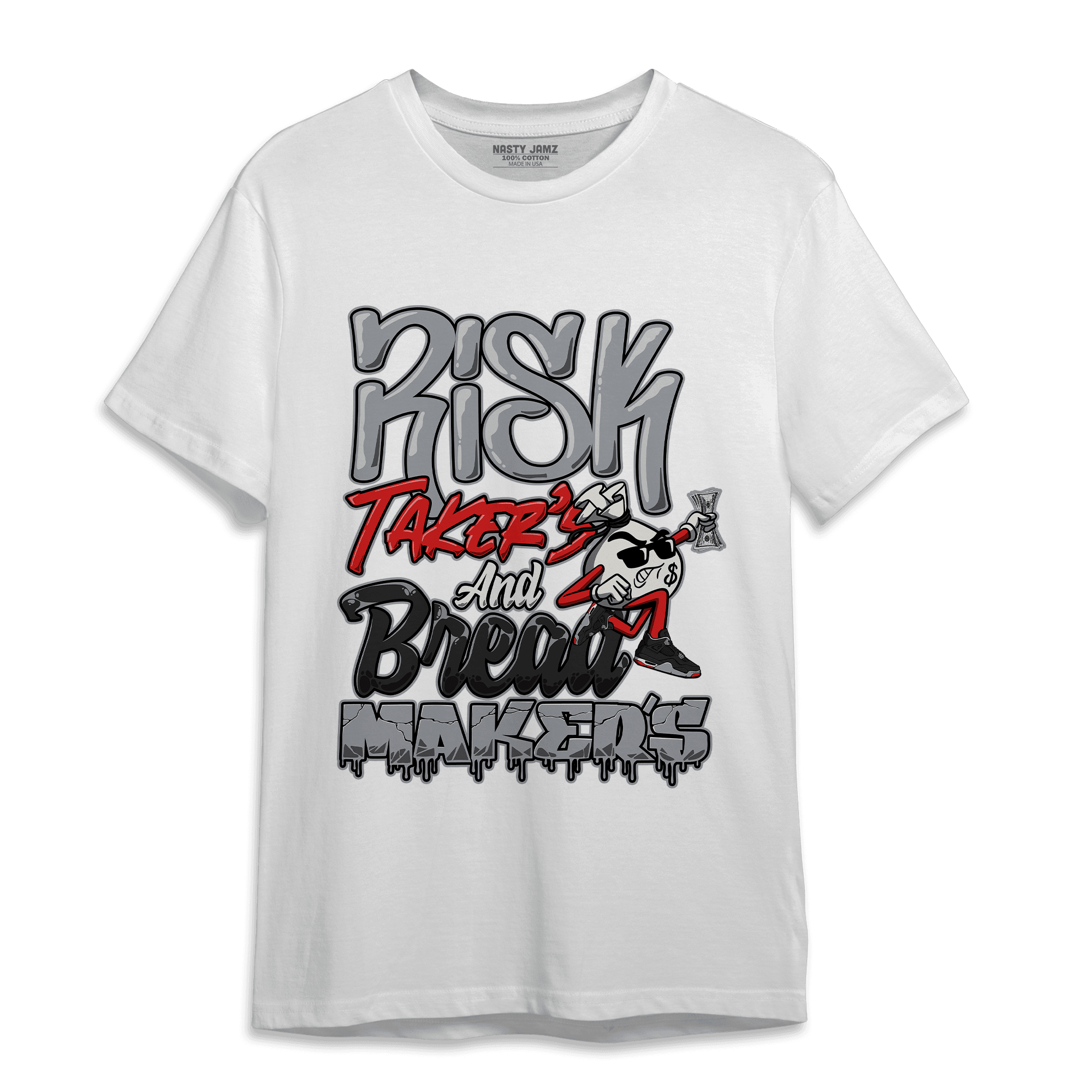 Bred Reimagined 4s T Shirt Match Making Our Bread - NastyJamz