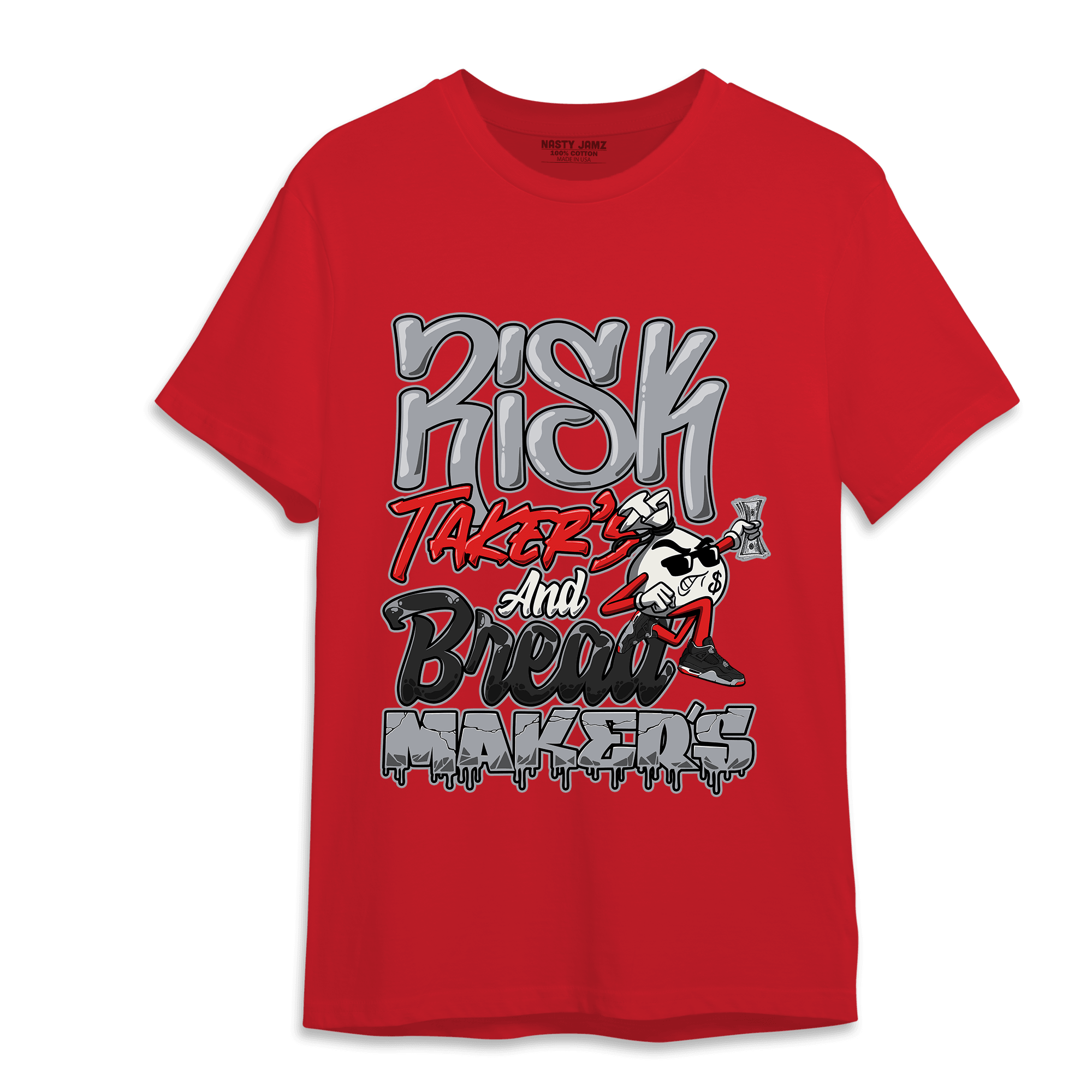 Bred Reimagined 4s T Shirt Match Making Our Bread - NastyJamz