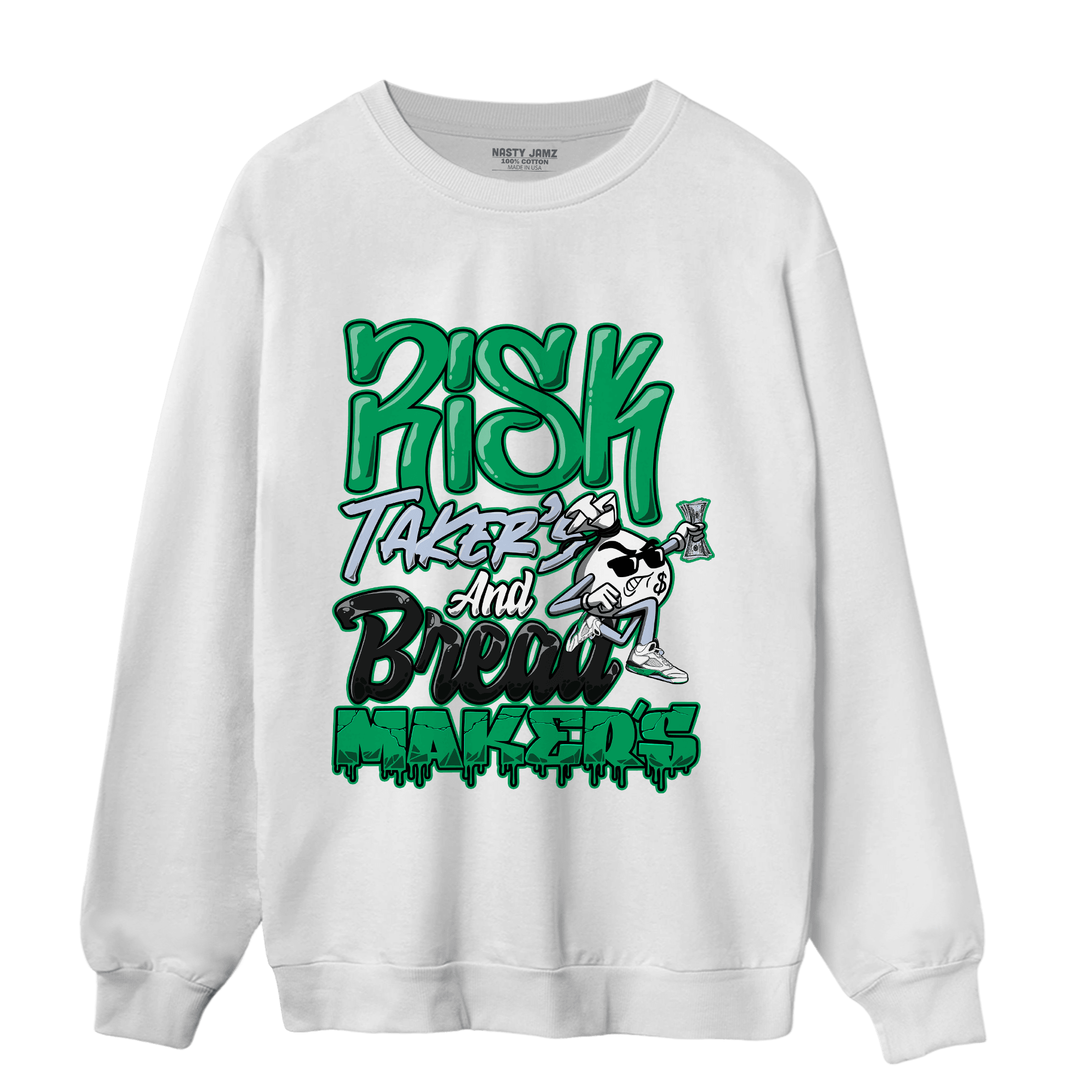 Lucky Green 5s Sweatshirt Match Making Our Bread - NastyJamz