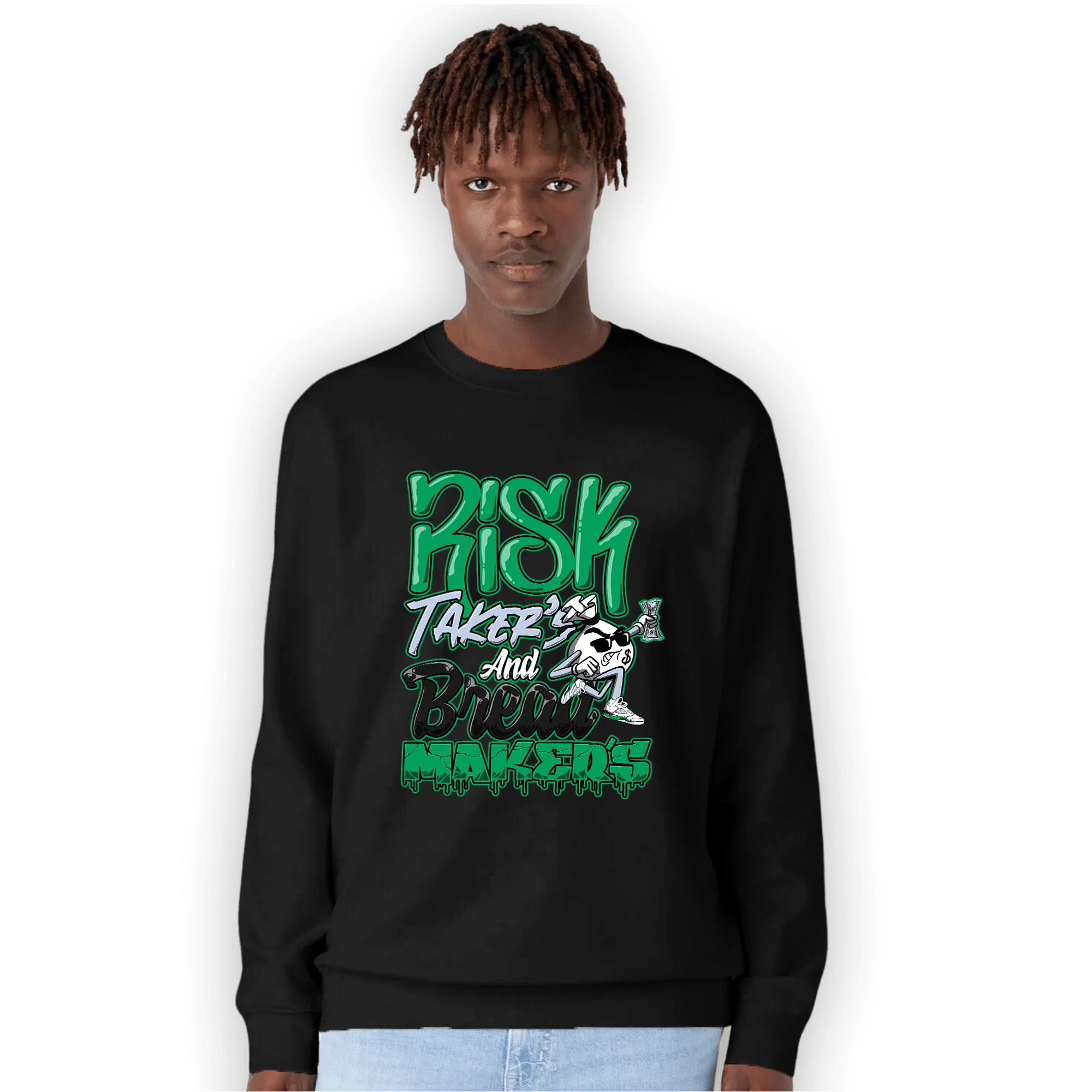 Lucky Green 5s Sweatshirt Match Making Our Bread - NastyJamz