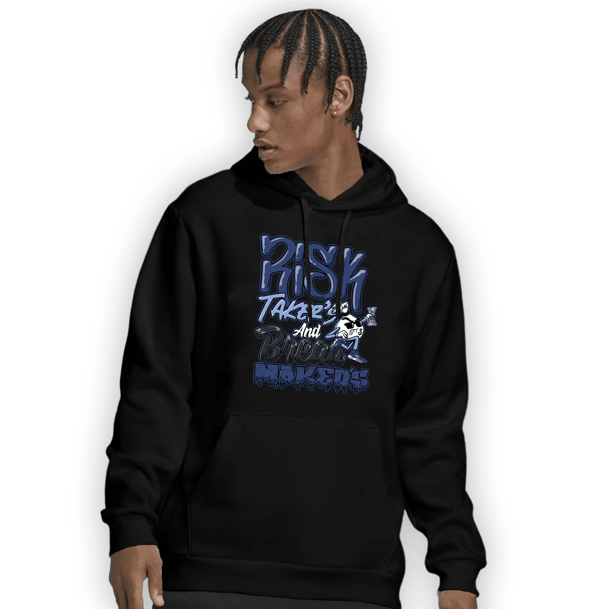 Midnight Navy 5s Hoodie Match Making Our Bread - NastyJamz