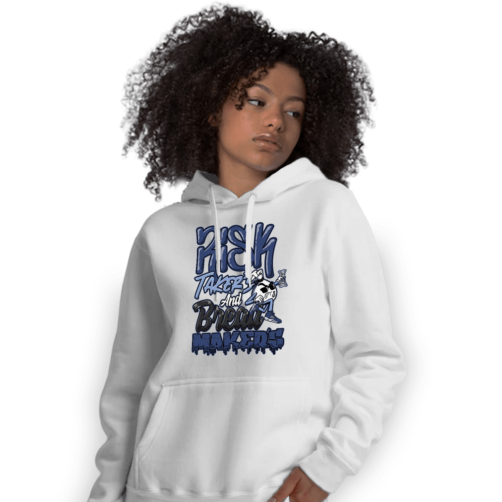Midnight Navy 5s Hoodie Match Making Our Bread - NastyJamz
