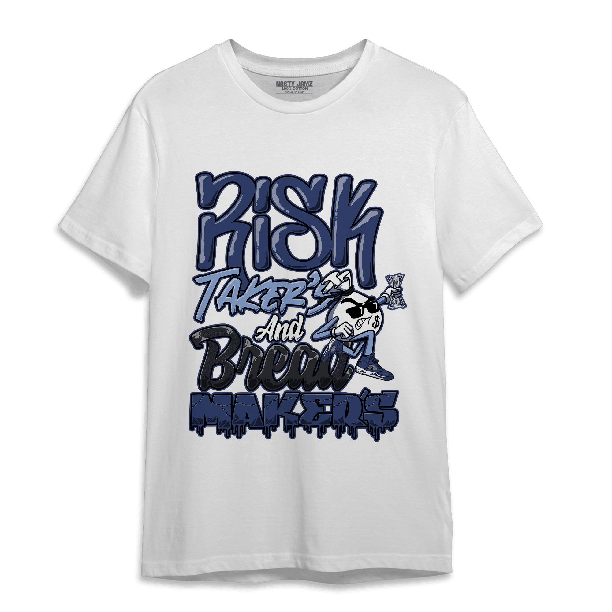 Midnight Navy 5s T Shirt Match Making Our Bread - NastyJamz