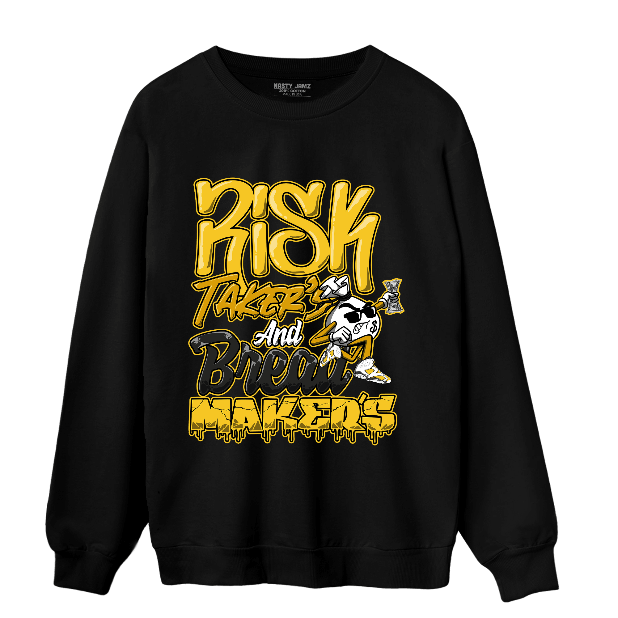 Yellow Ochre 6s Sweatshirt Match Making Our Bread - NastyJamz