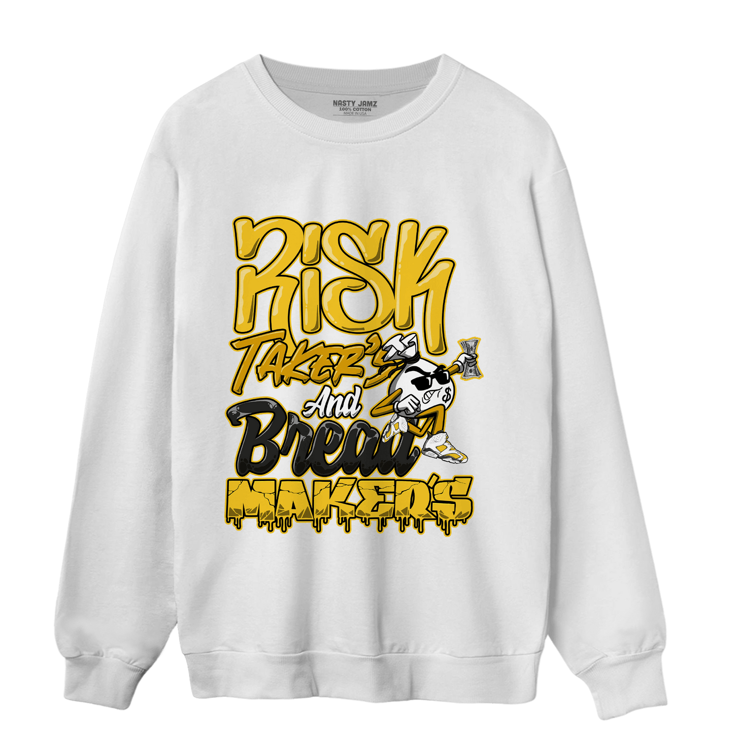 Yellow Ochre 6s Sweatshirt Match Making Our Bread - NastyJamz
