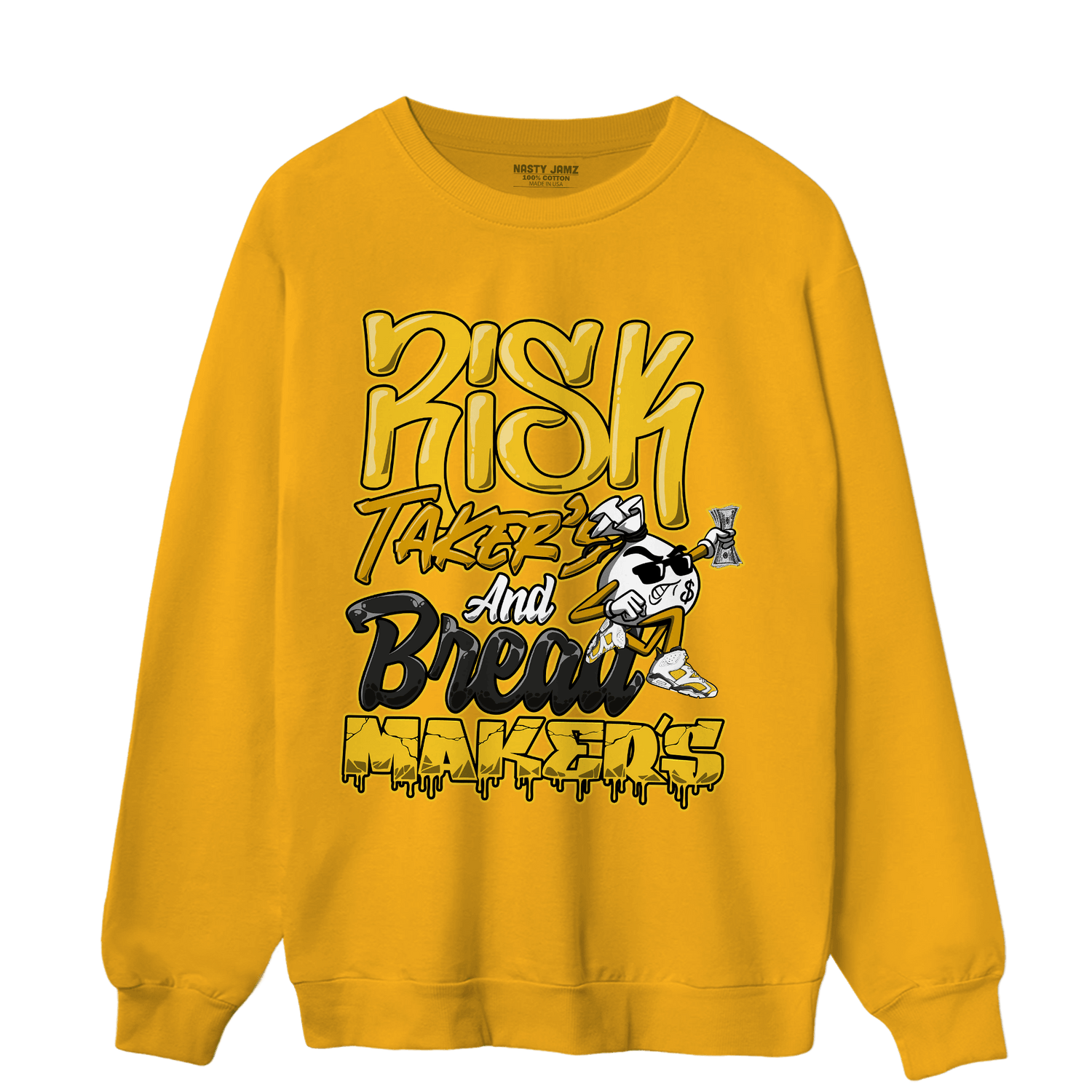 Yellow Ochre 6s Sweatshirt Match Making Our Bread - NastyJamz