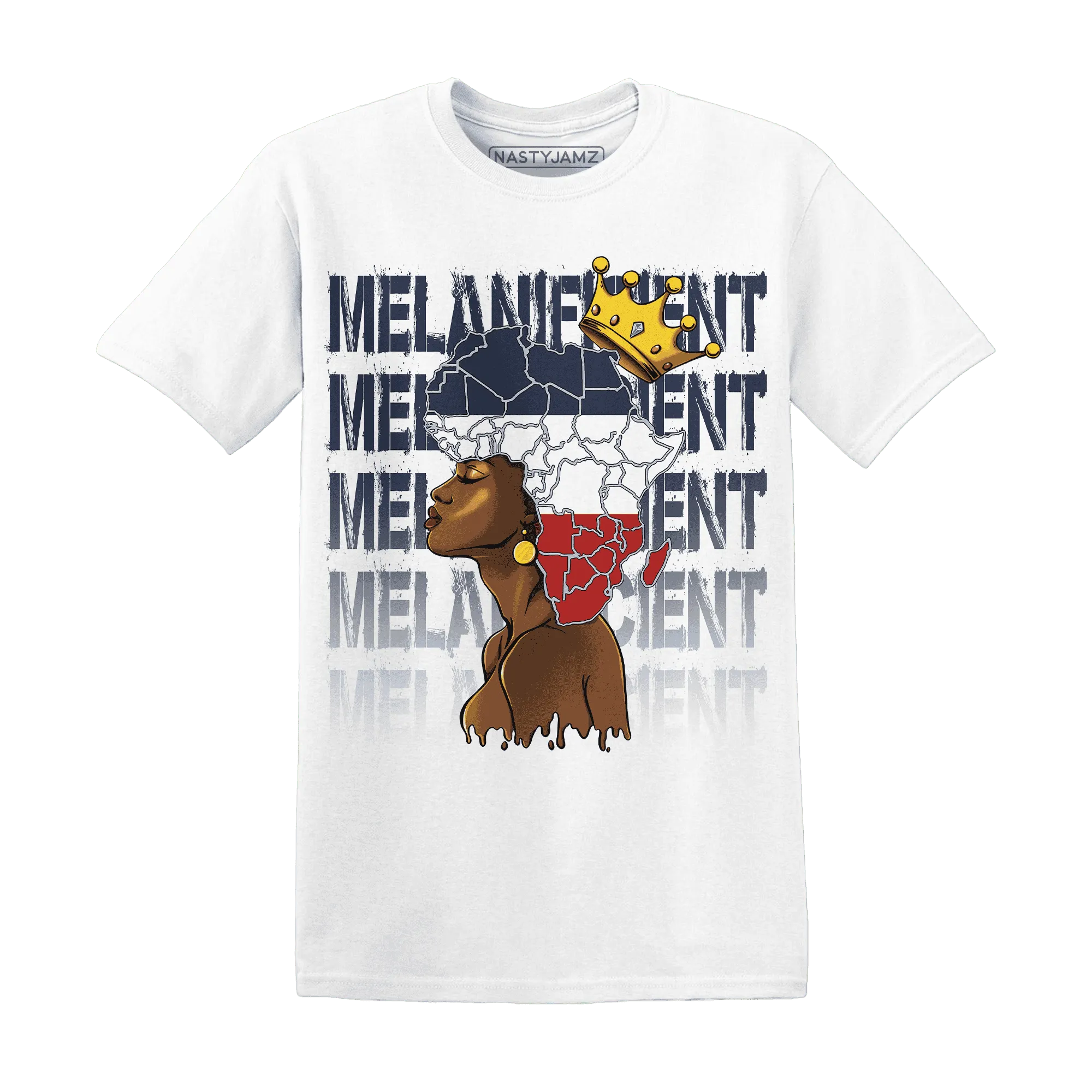 White-Navy-6s-T-Shirt-Match-Melanificient