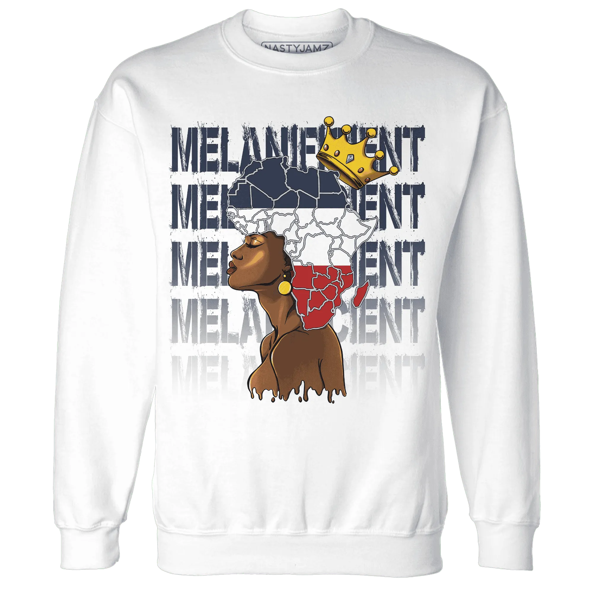 White-Navy-6s-Sweatshirt-Match-Melanificient