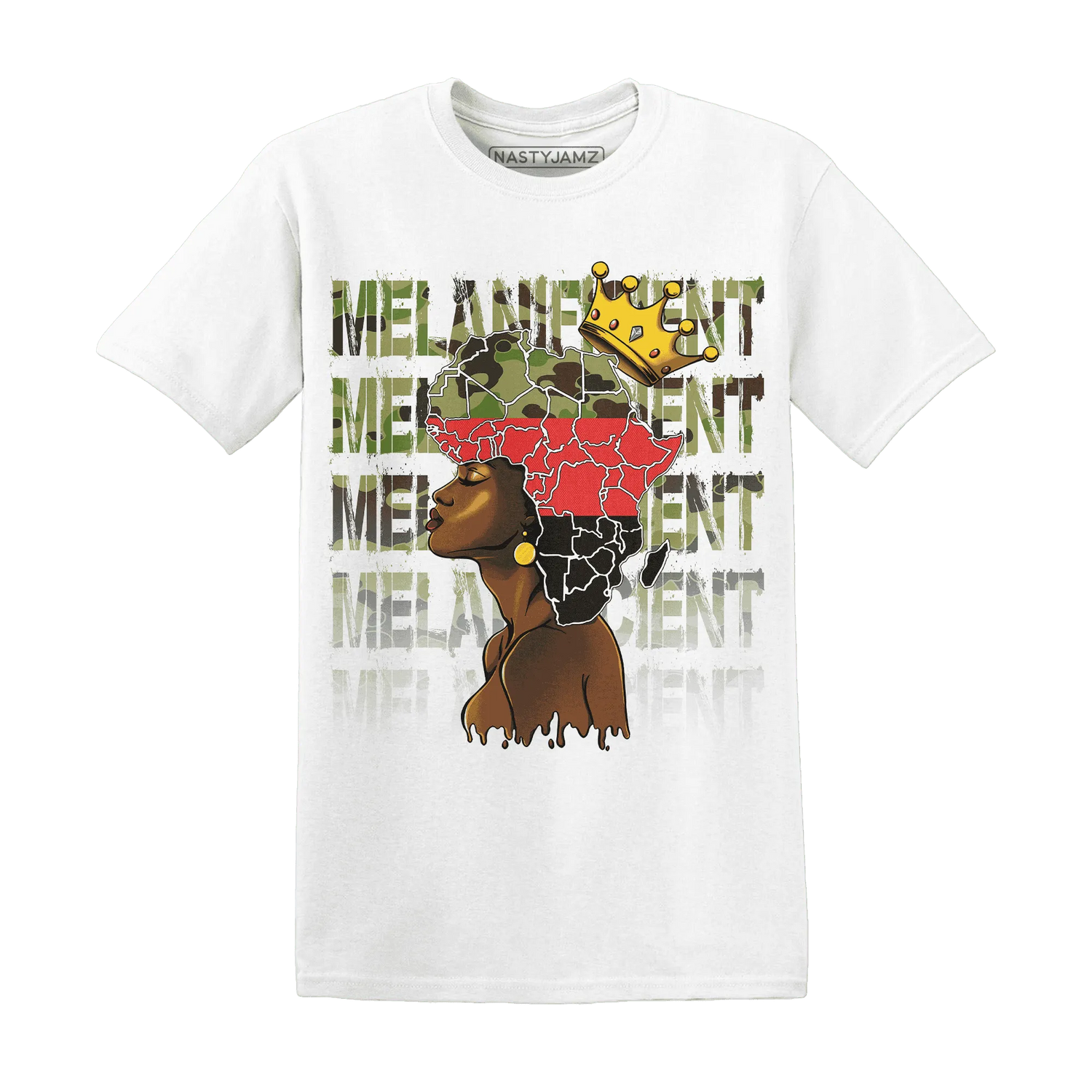 AM-90-Dark-Sage-Solar-Red-NastyJamz-T-Shirt-Match-Melanificient