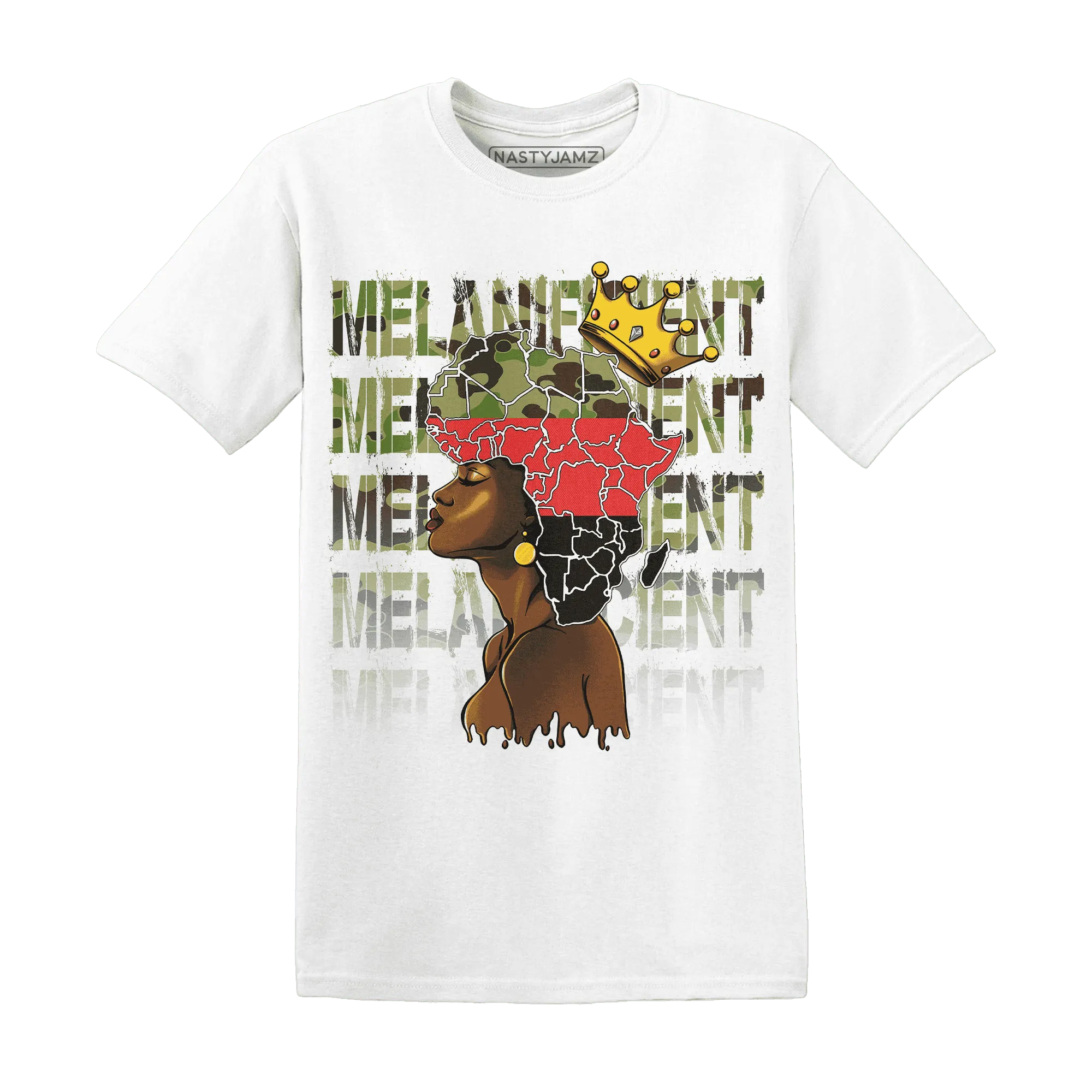 AM-90-Dark-Sage-Solar-Red-NastyJamz-T-Shirt-Match-Melanificient